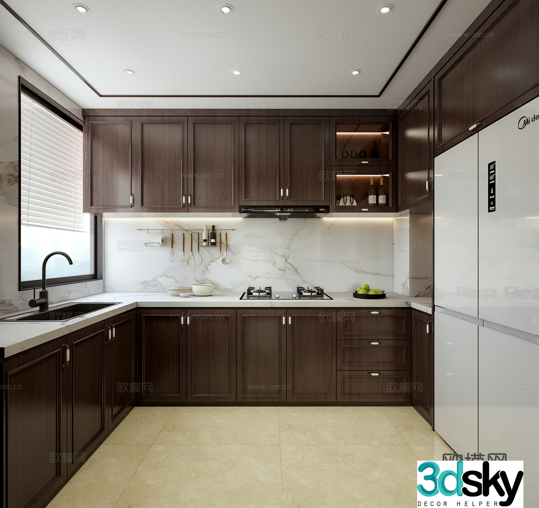 New Chinese kitchen 3D model