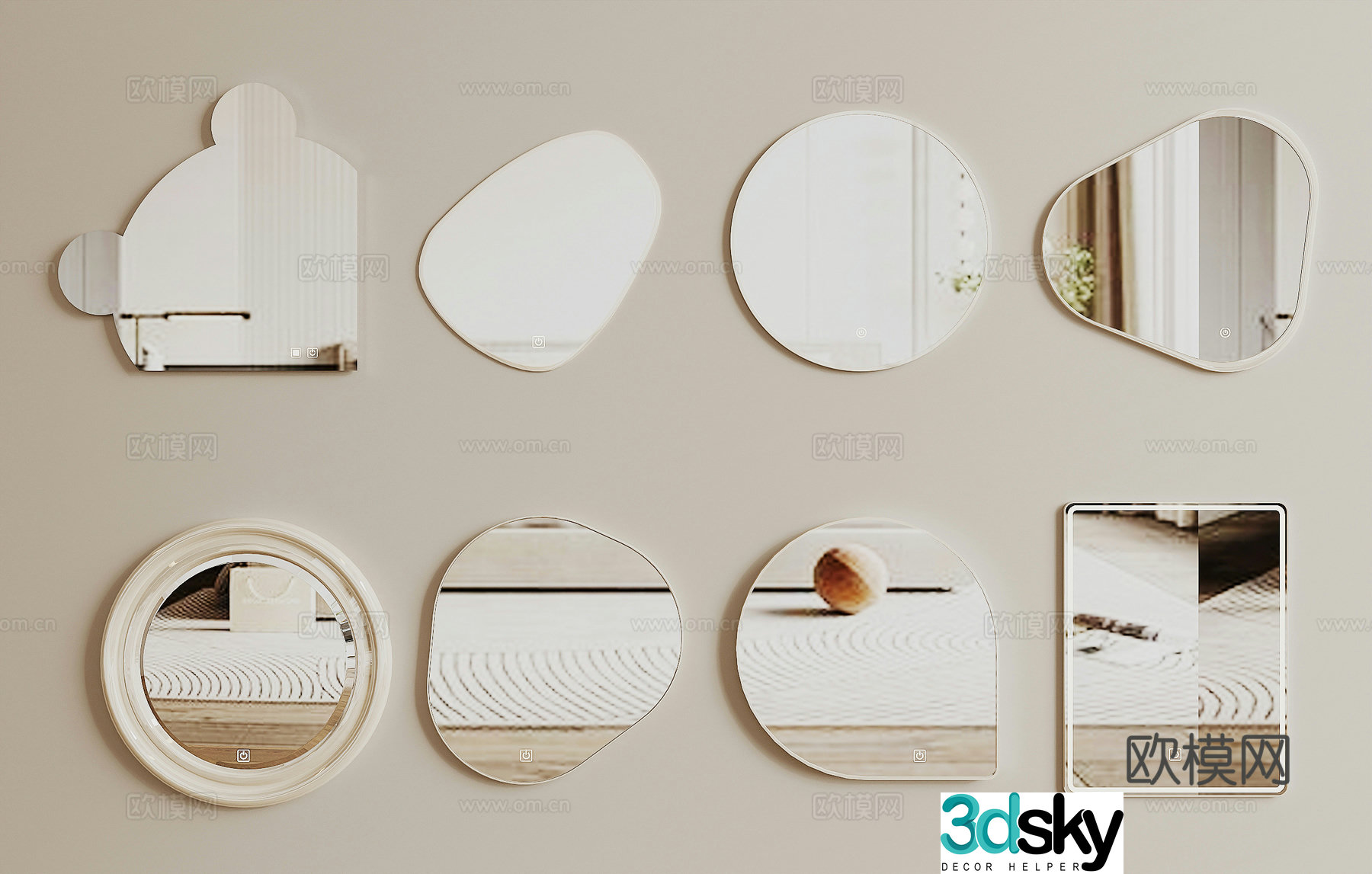 Modern mirror 3d model