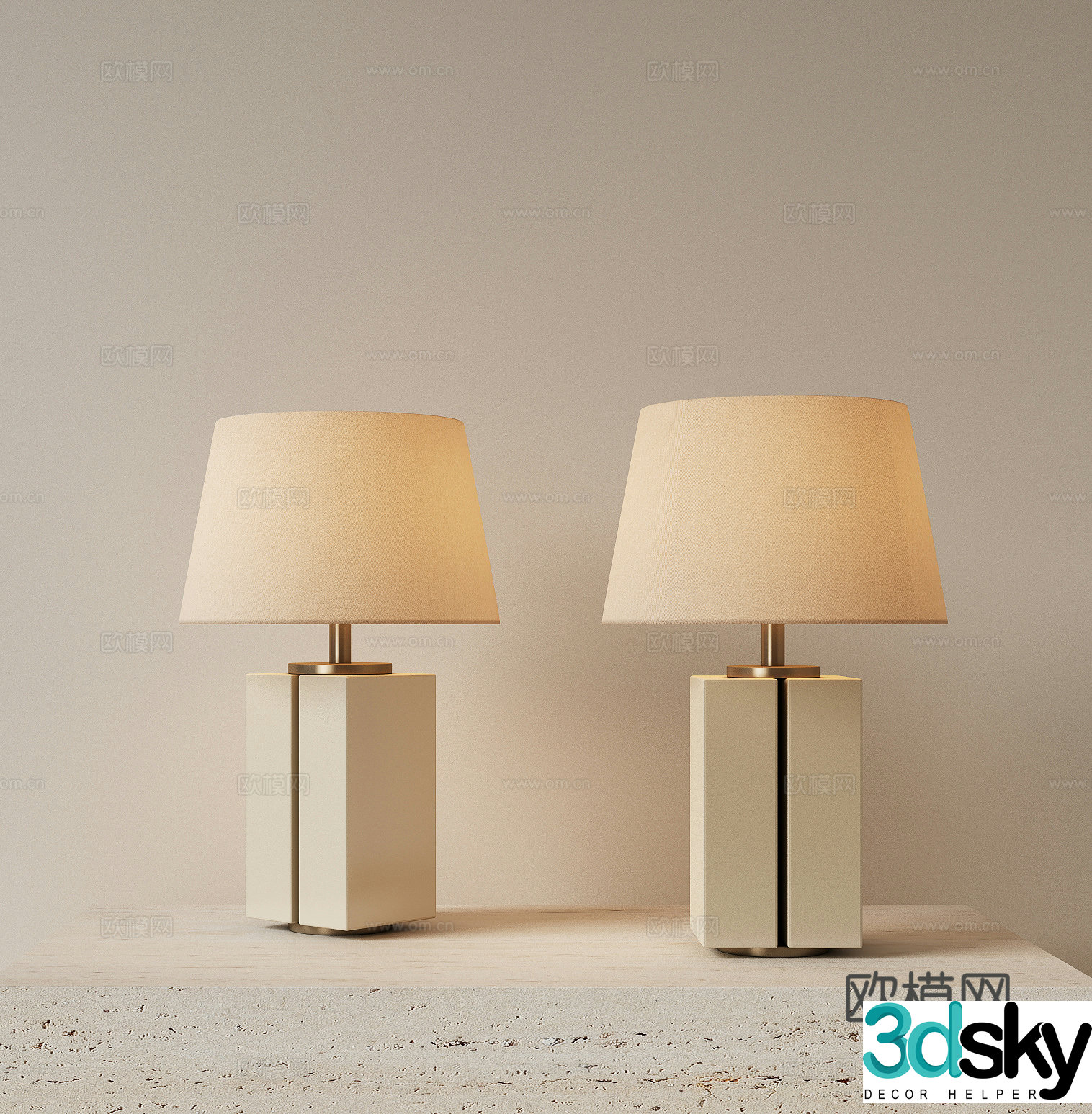 Modern light luxury desk lamp bedside desk lamp study desk lamp living room desk lamp retro desk lamp 3D model