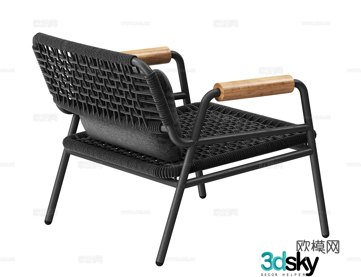 Outdoor woven chair 3d model