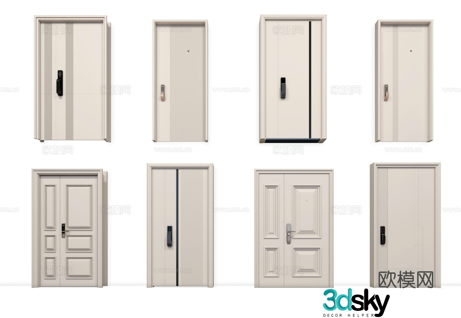 3D model of entry door