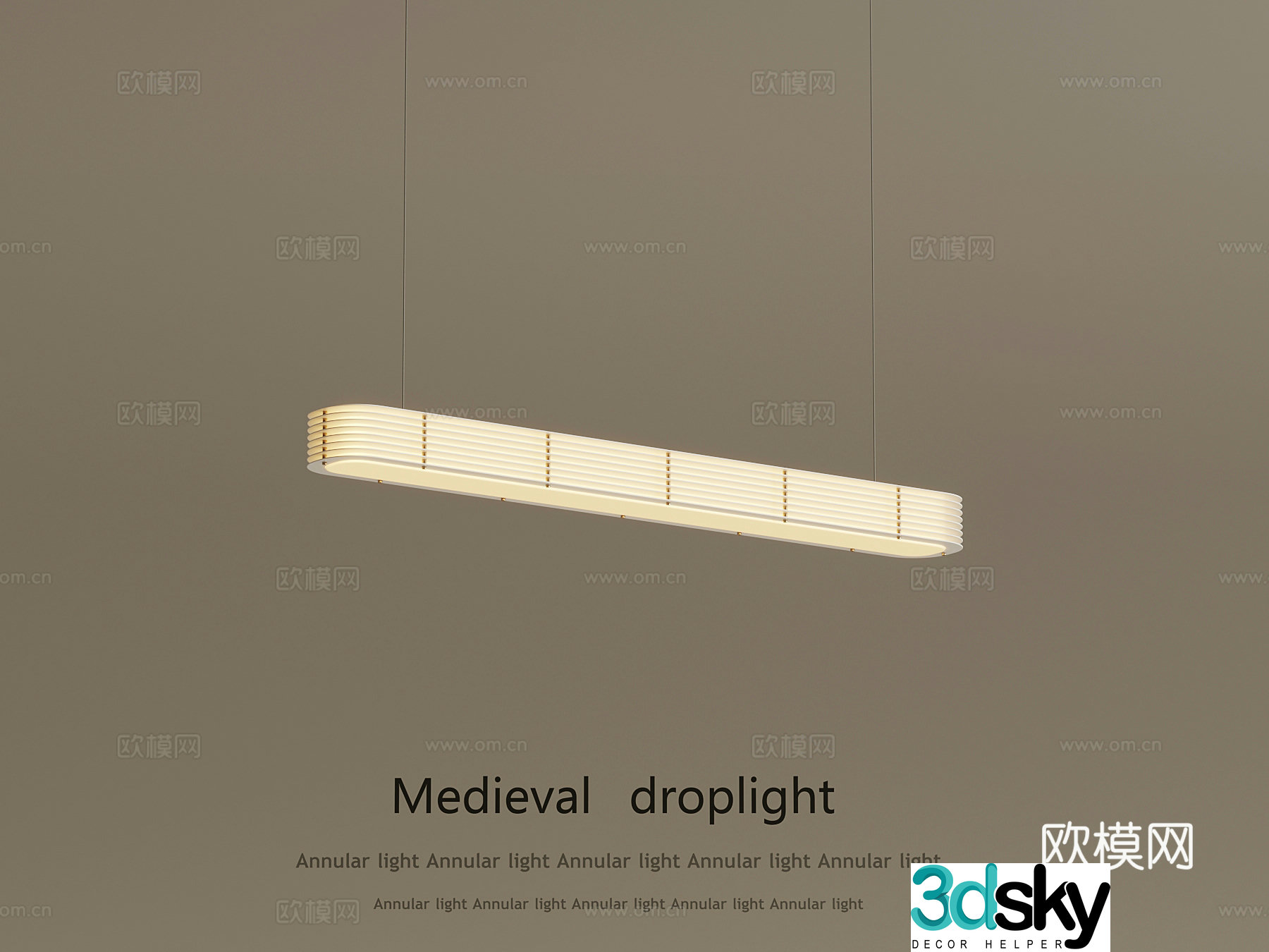 Long chandelier 3d model