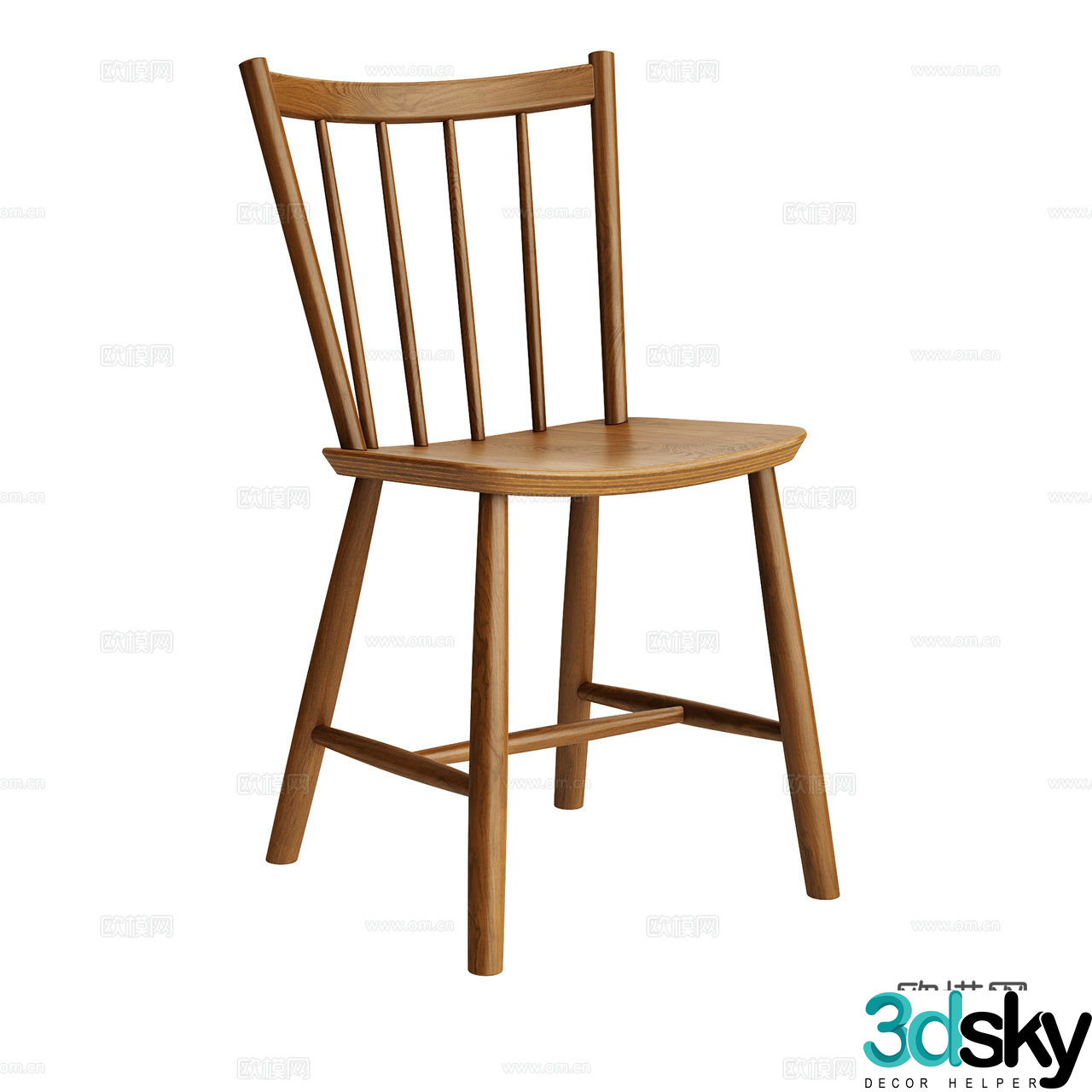 Hay J41 Classic Single Chair Nordic Single Chair Dining Chair Wooden Chair Book Chair Tea Chair 3D Model