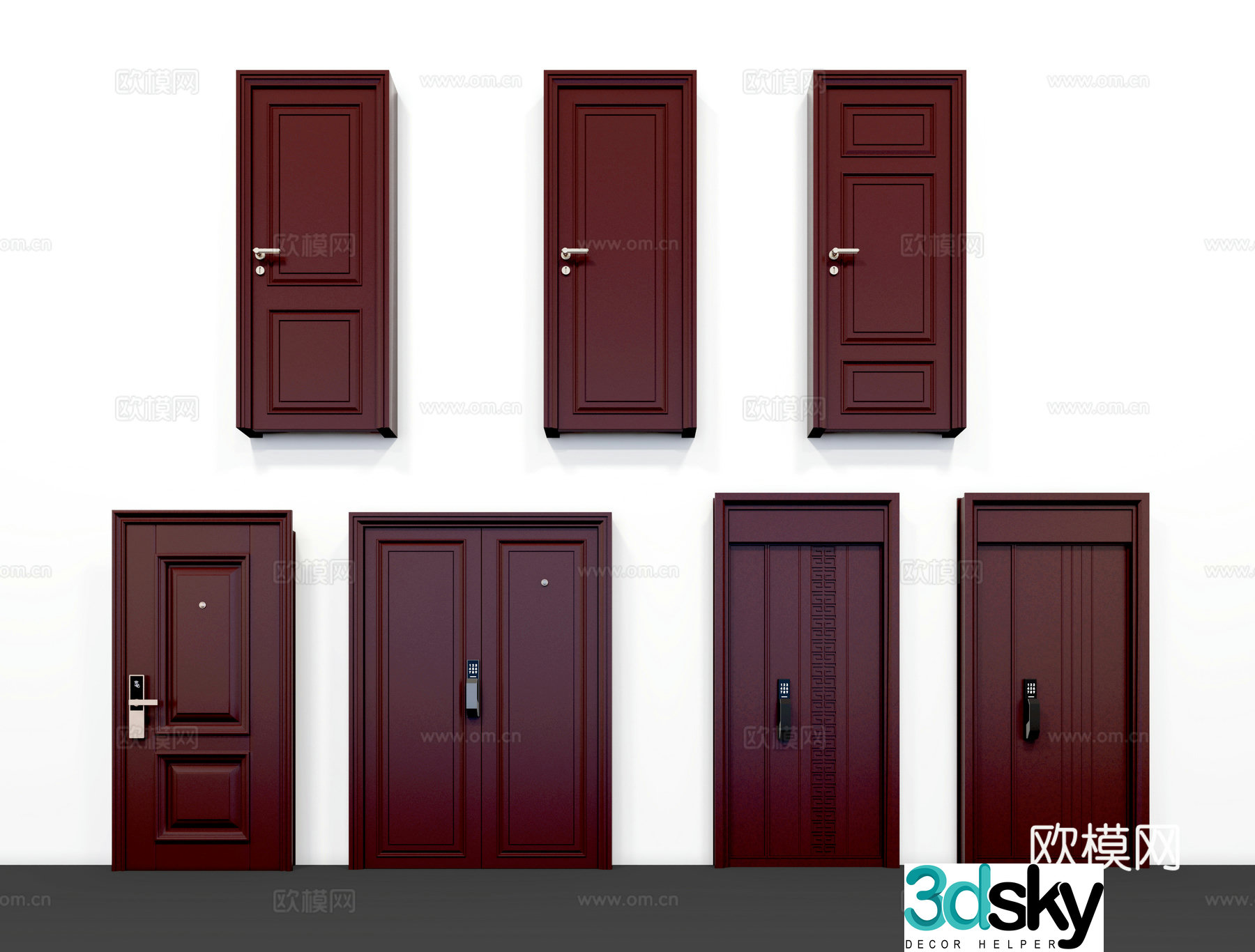 3D model of entry door