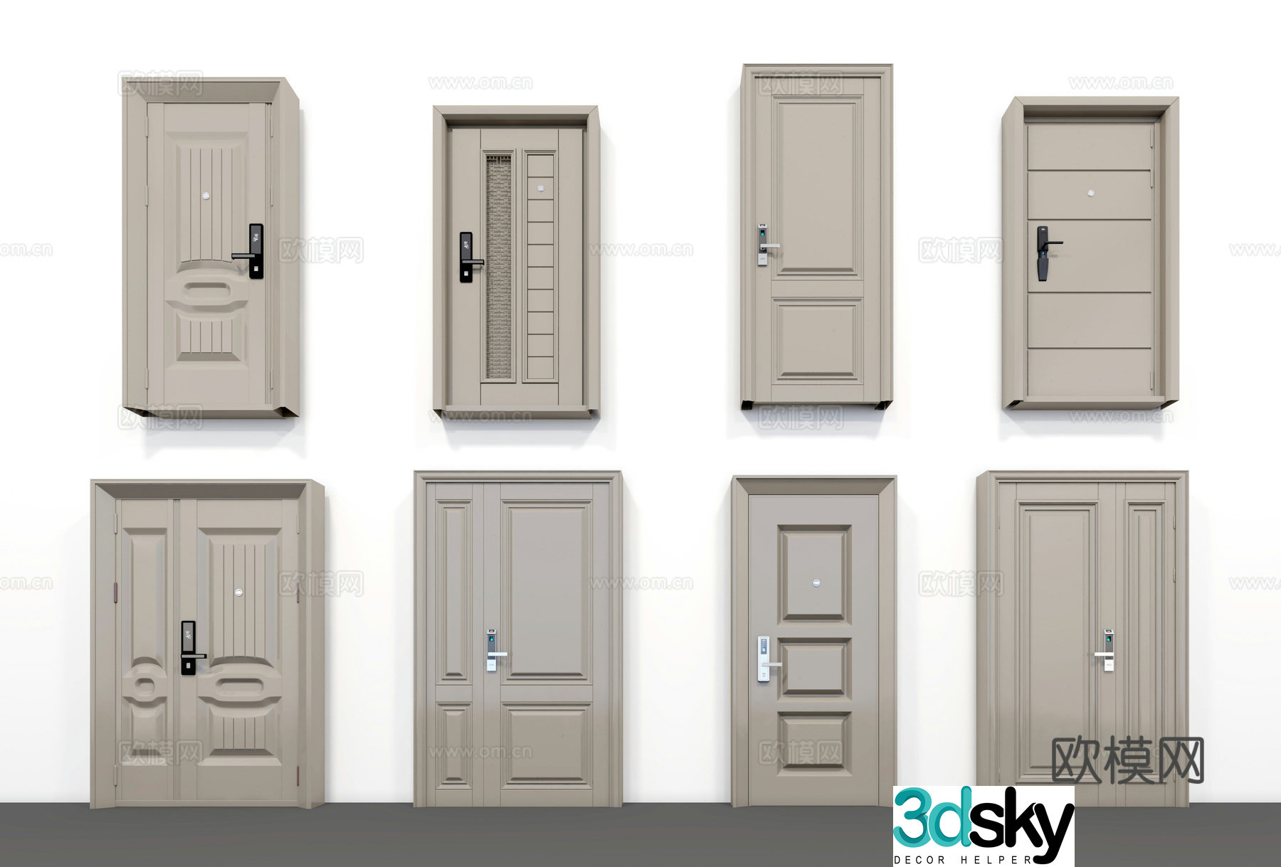 3D model of entry door