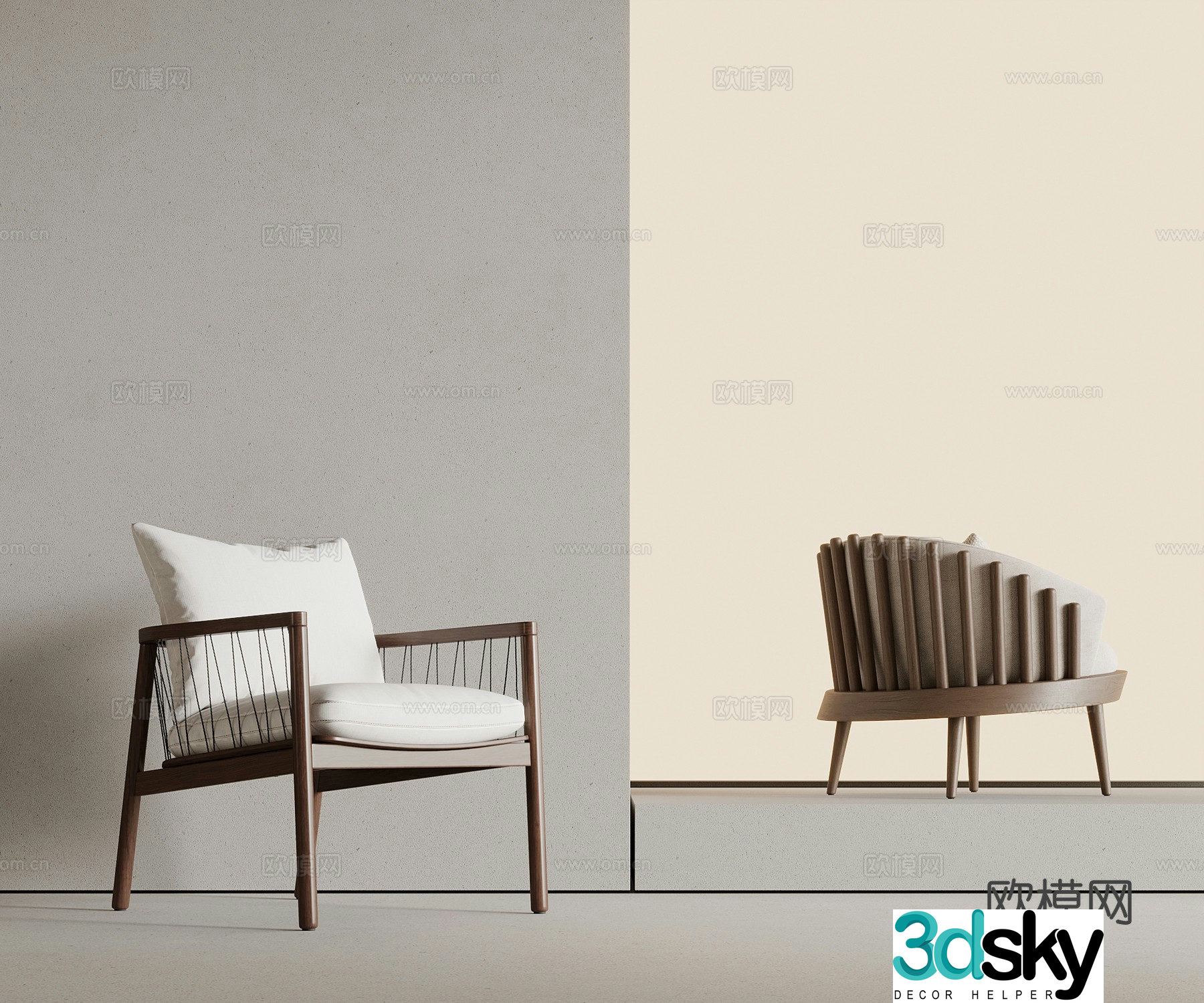 Leisure chair Jijifeng leisure chair Leisure sofa Single chair 3D model