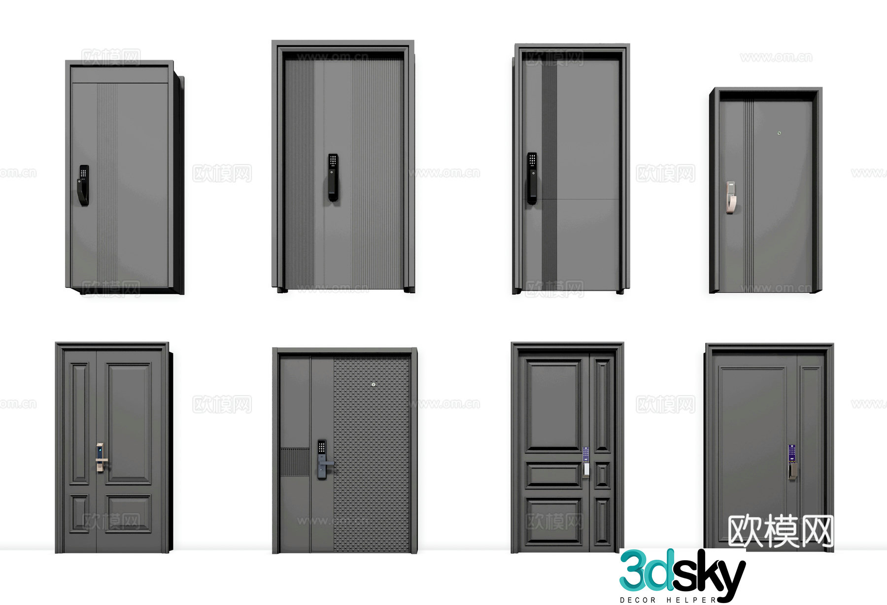 3D model of entry door