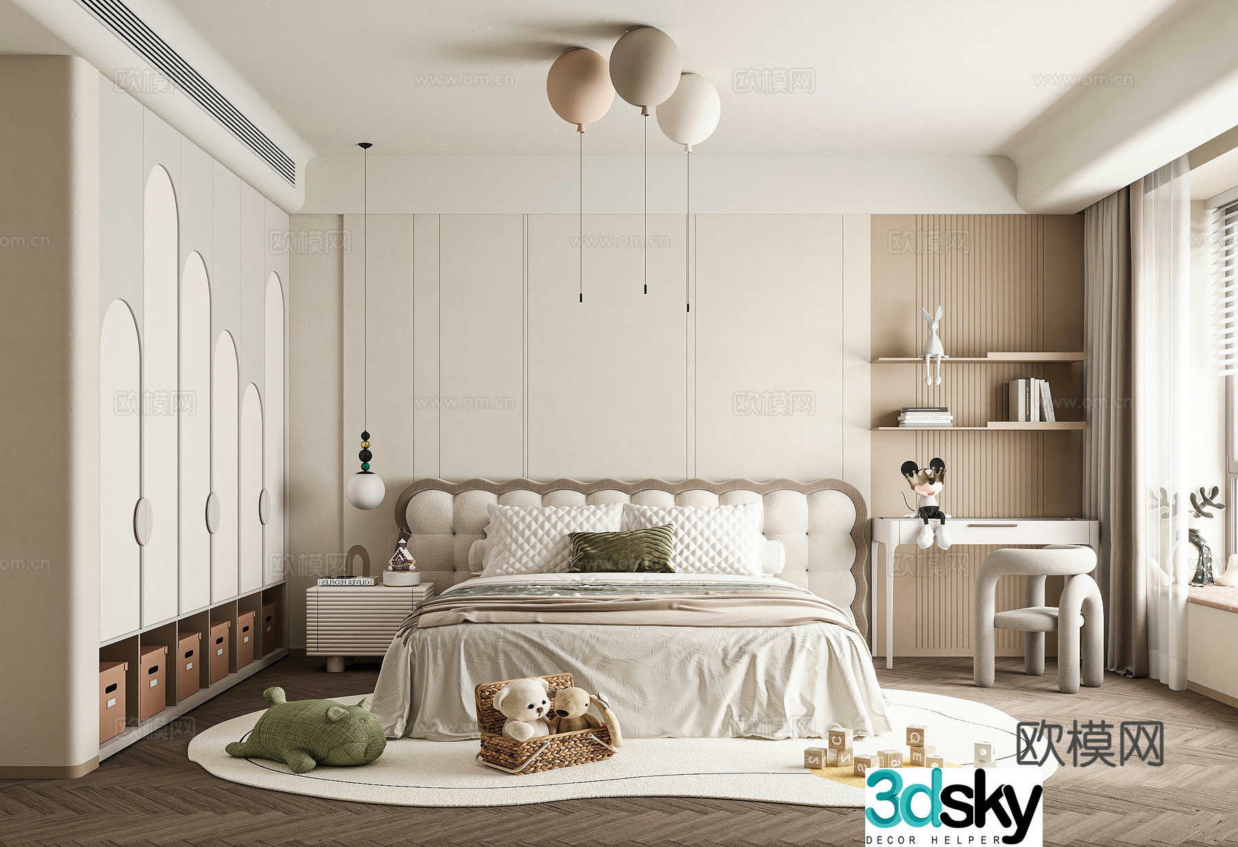 Modern children’s room 3d model