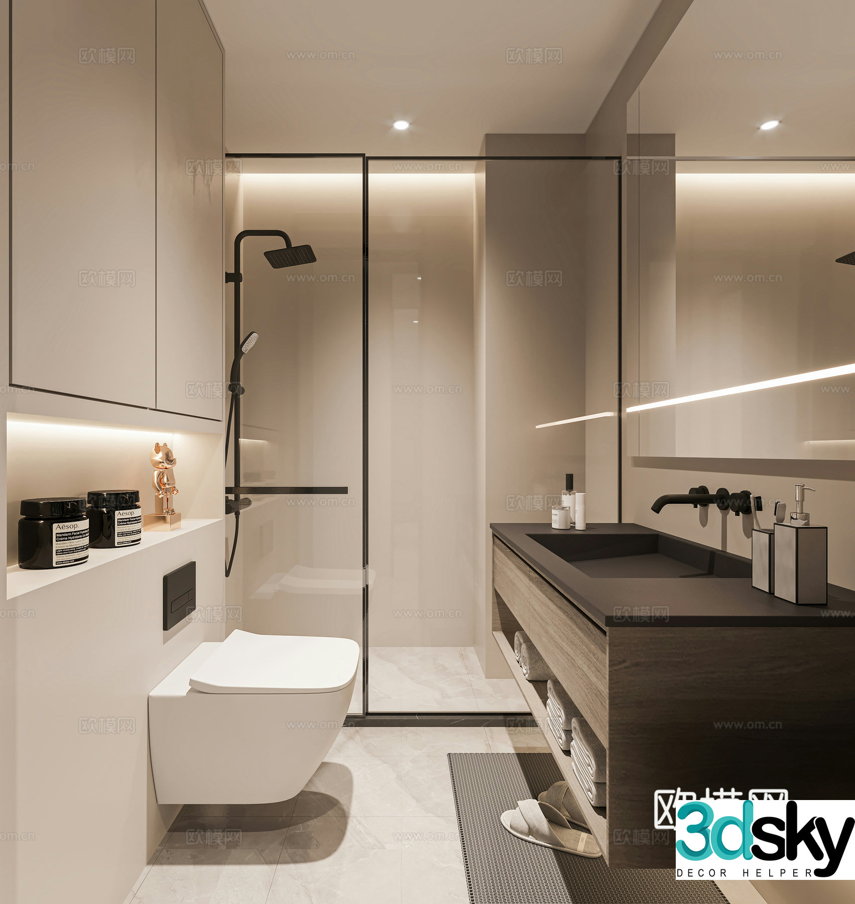 Modern bathroom 3d model