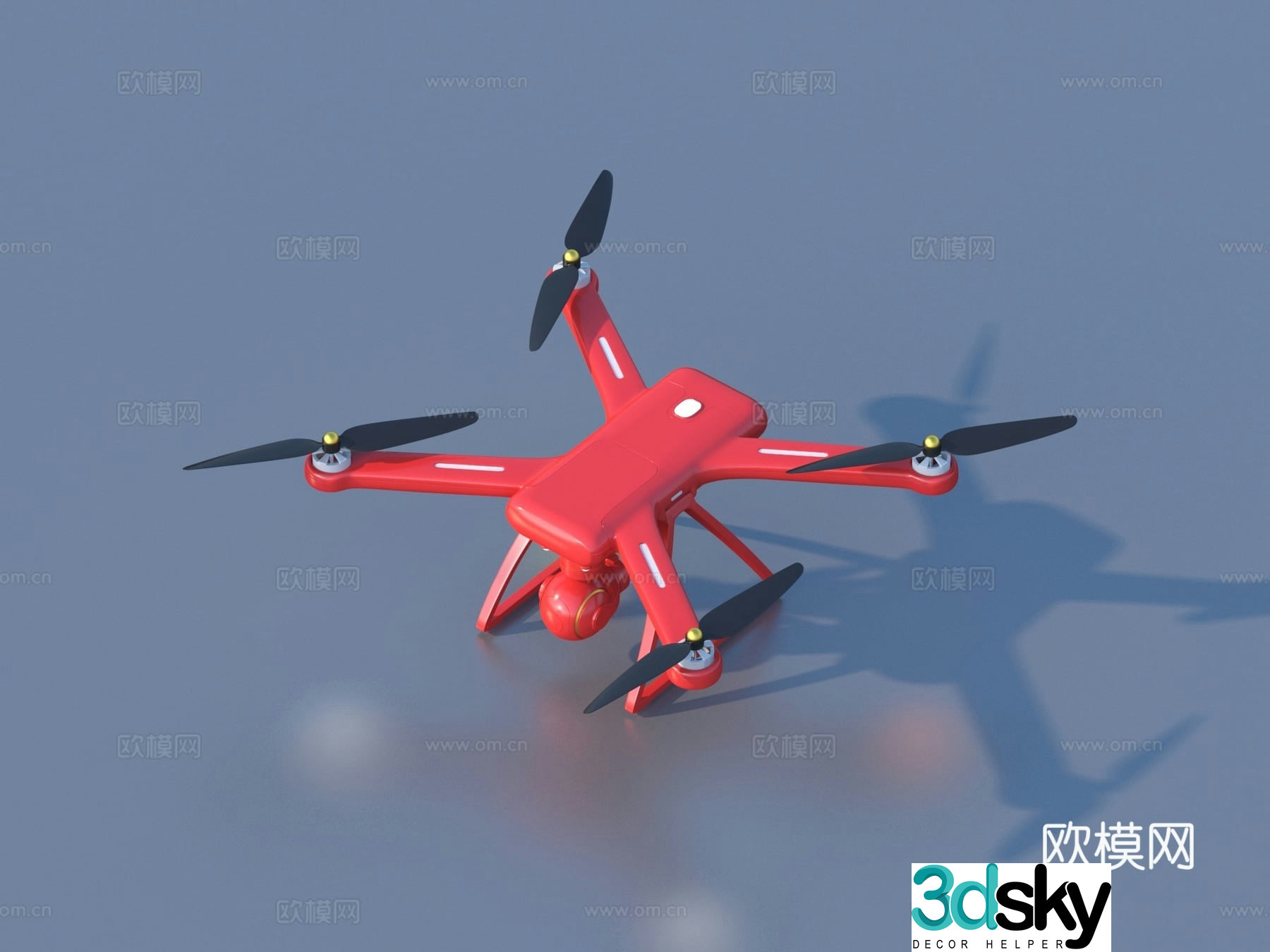 Drone Aerial Photography Drone Four-wing Drone 3D Model