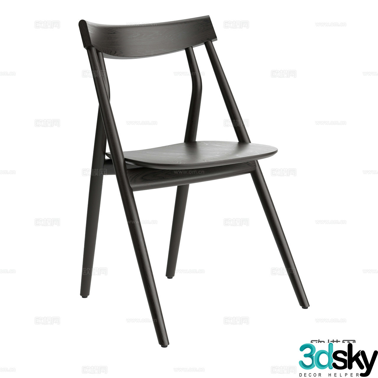 Arflex Very simple chair Dining chair Wooden chair Folding chair Log single chair Book chair 3d model