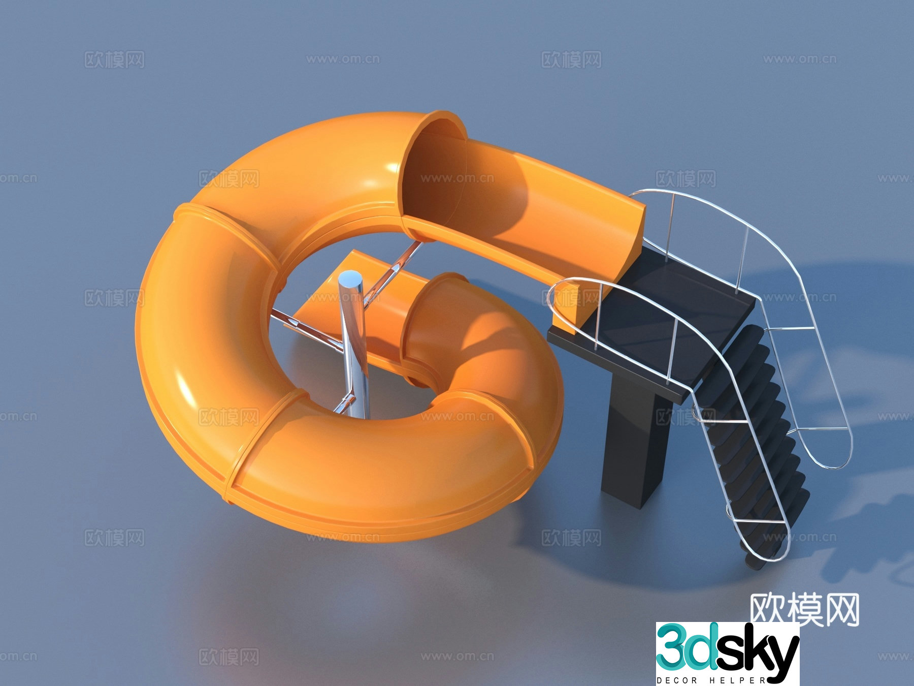 Slide amusement equipment 3d model