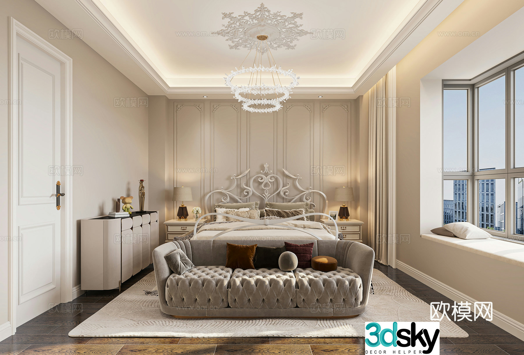 French bedroom 3d model