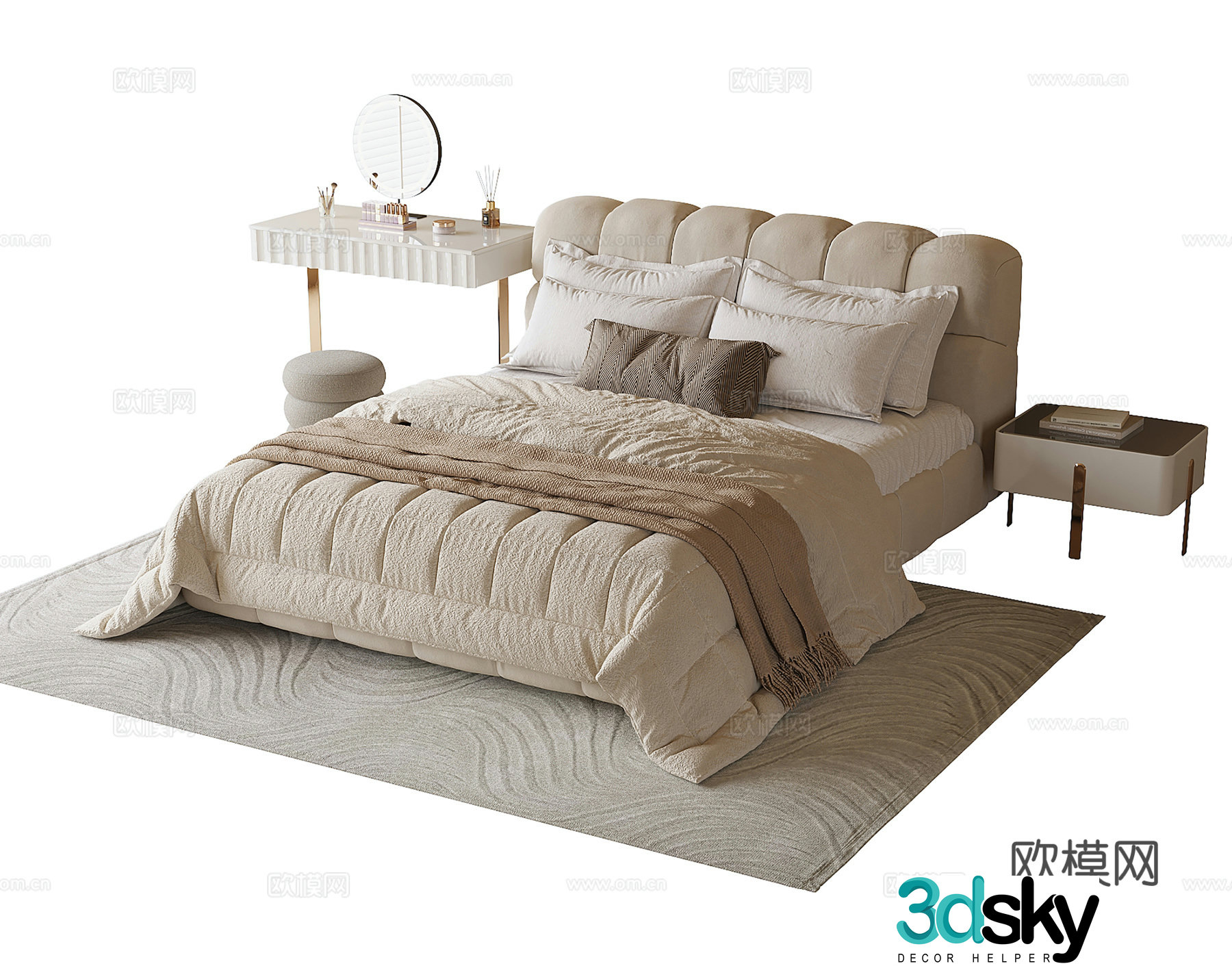 Modern children’s bed 3d model
