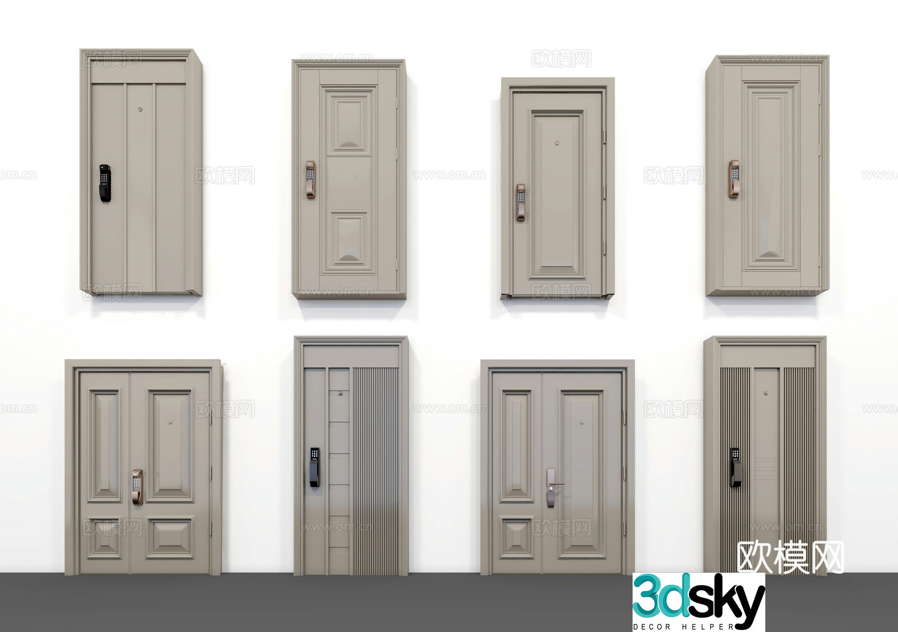 3D model of entry door