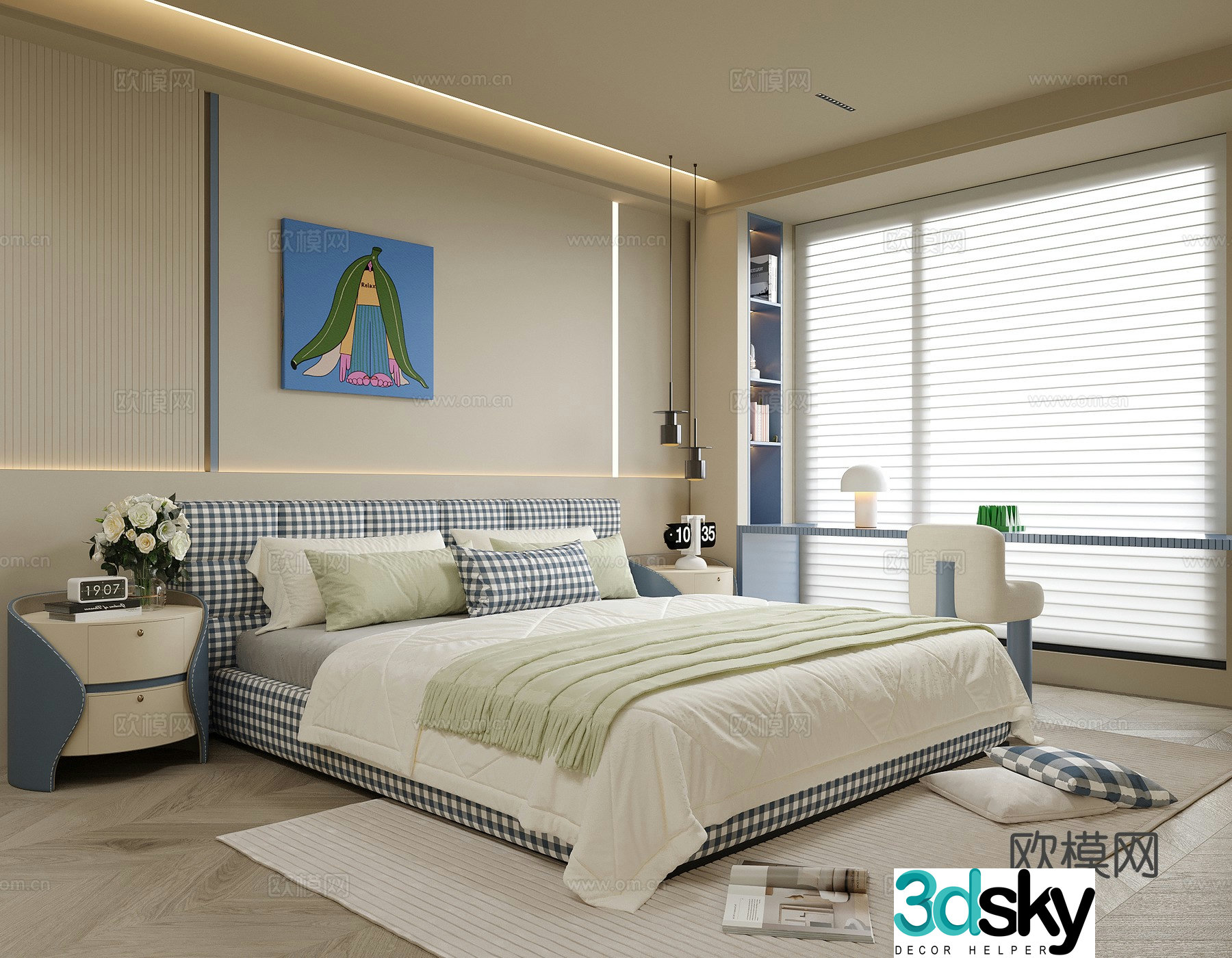 Modern universal children’s room Children’s room Girls room Boys room Children’s bed 3D model