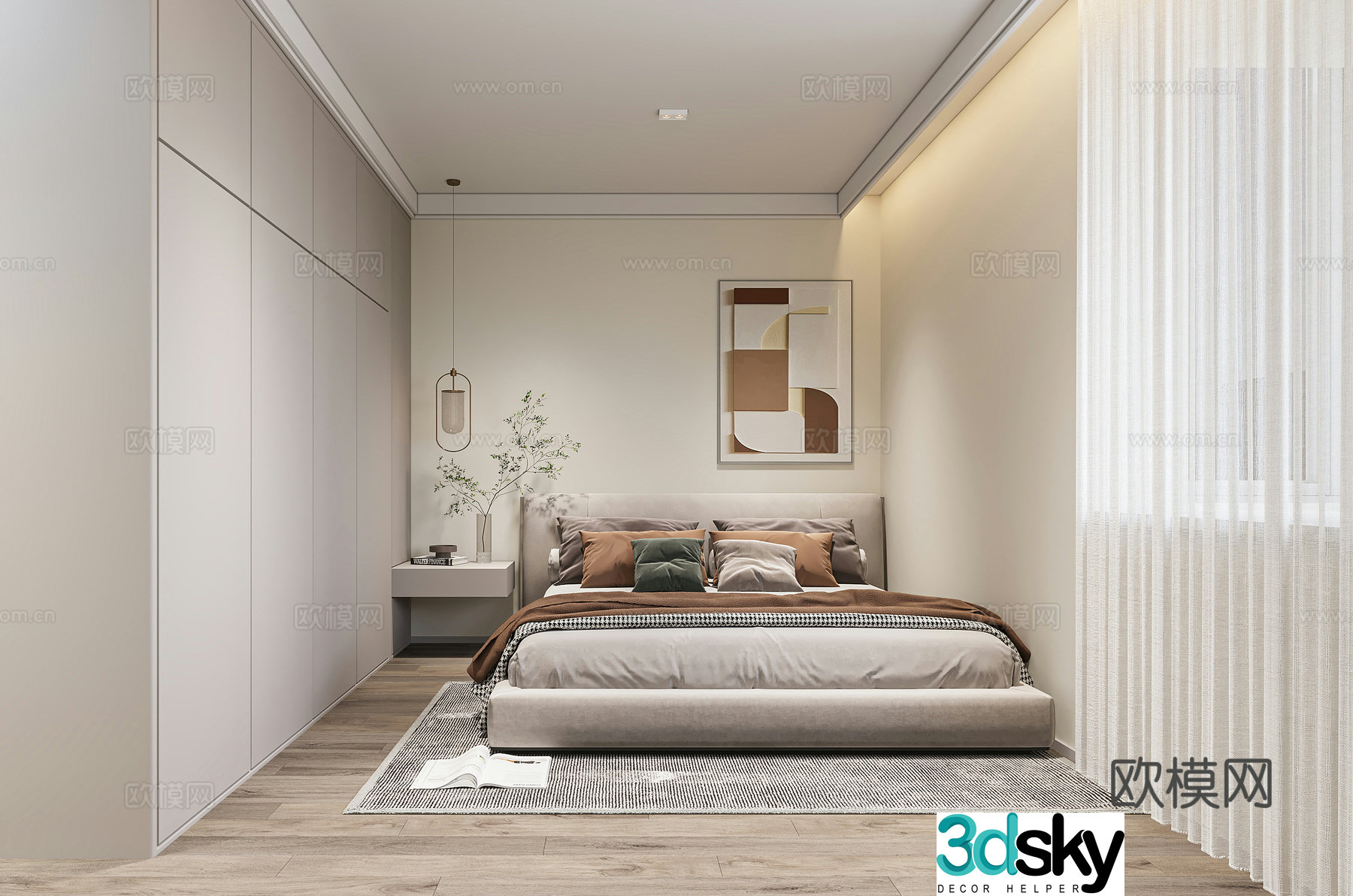 Modern bedroom 3d model