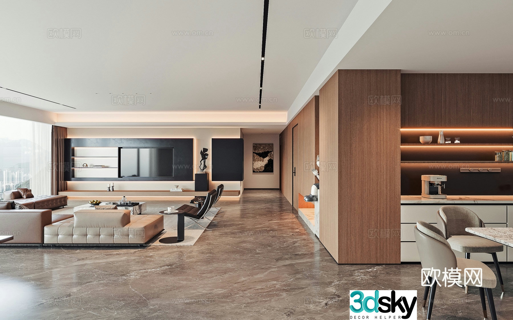 Italian living room 3d model