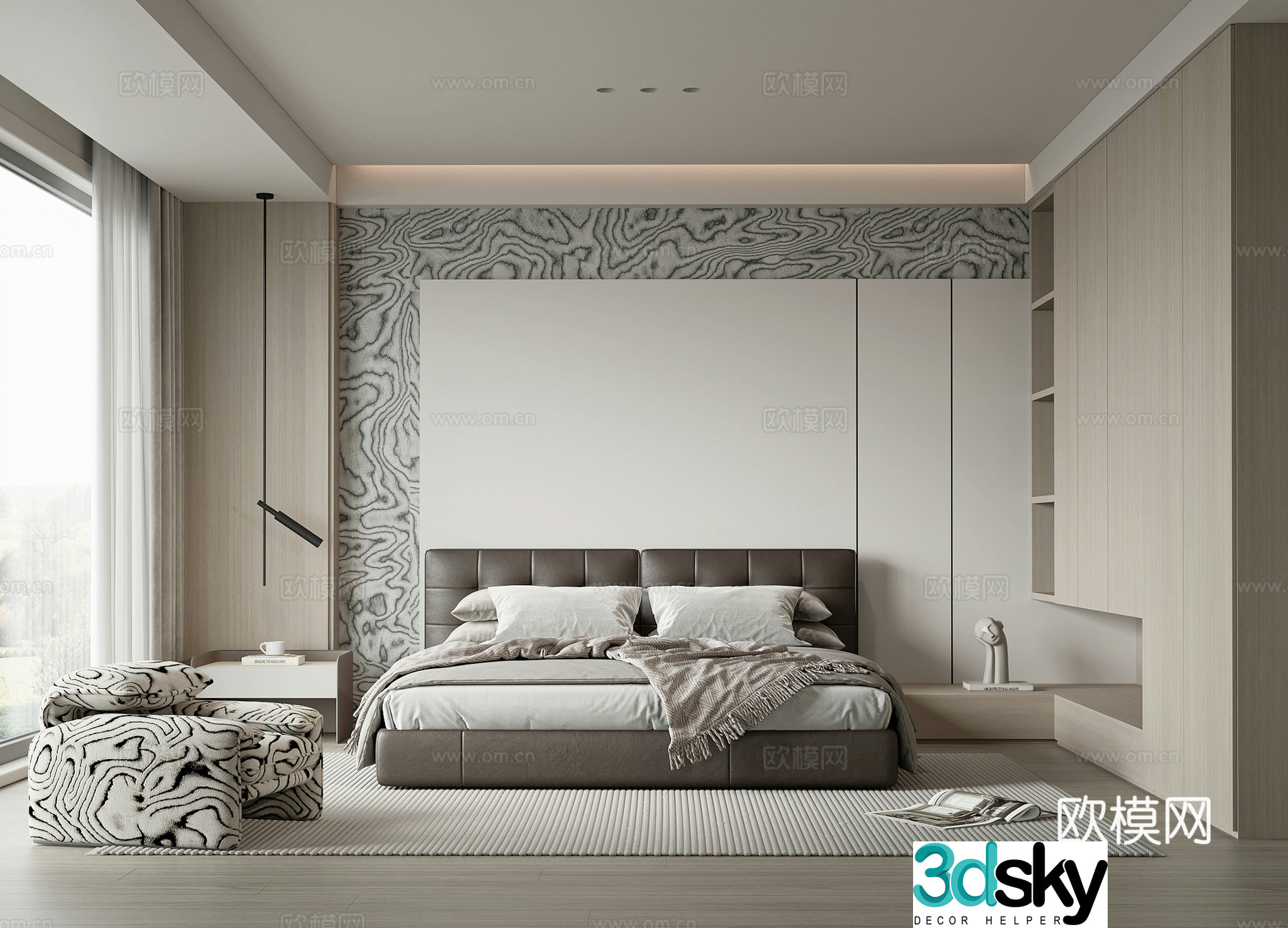 Modern bedroom 3d model