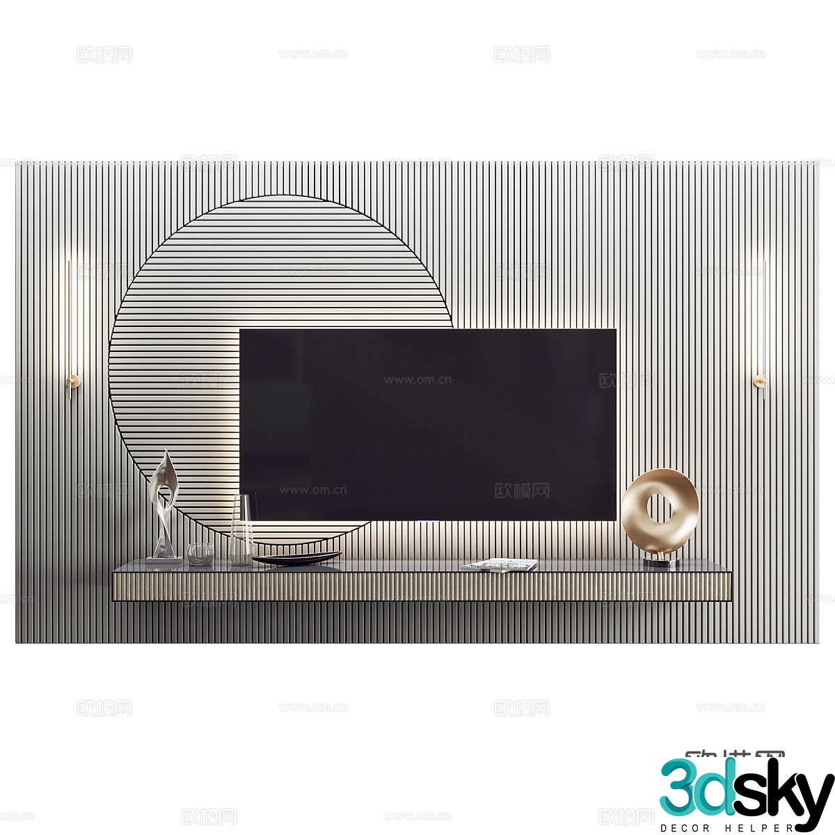 Wall panel and decor3d model