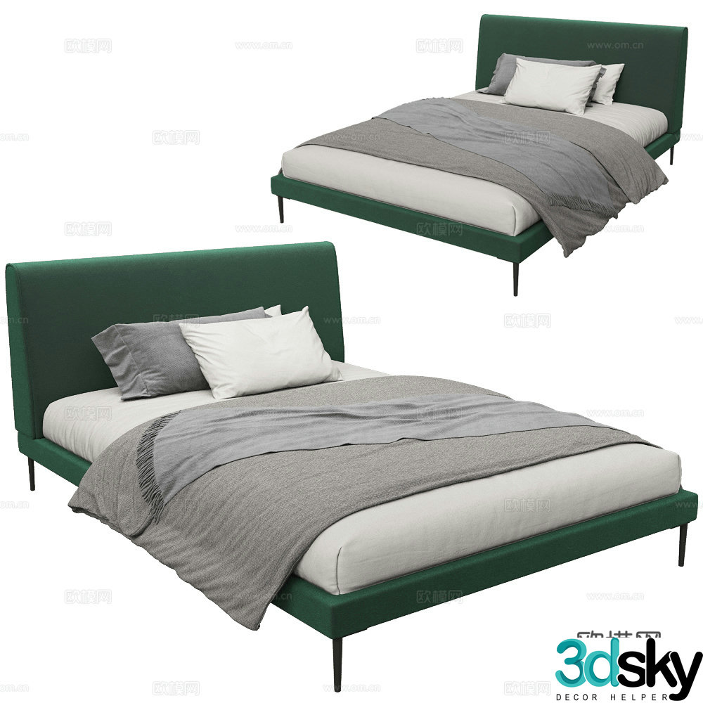 BoConcept Double Bed 3D Model
