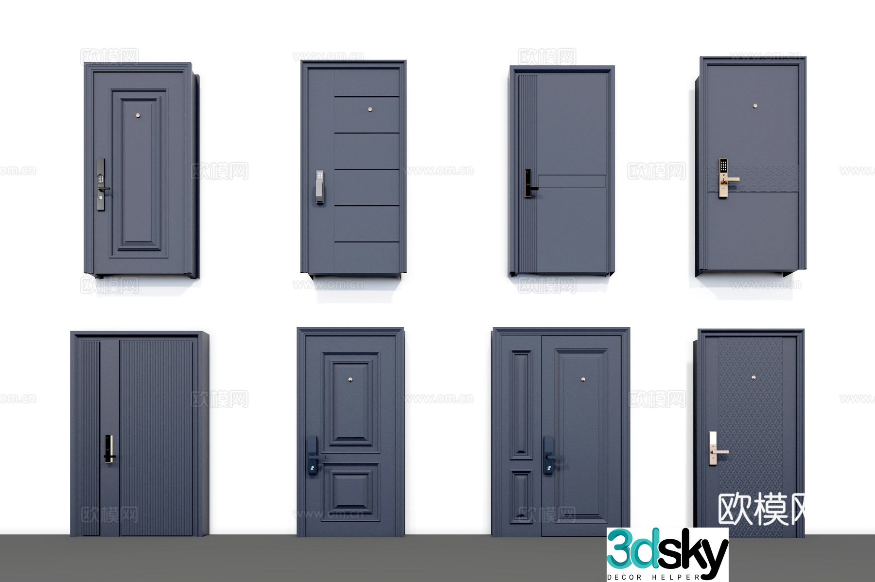 3D model of entry door