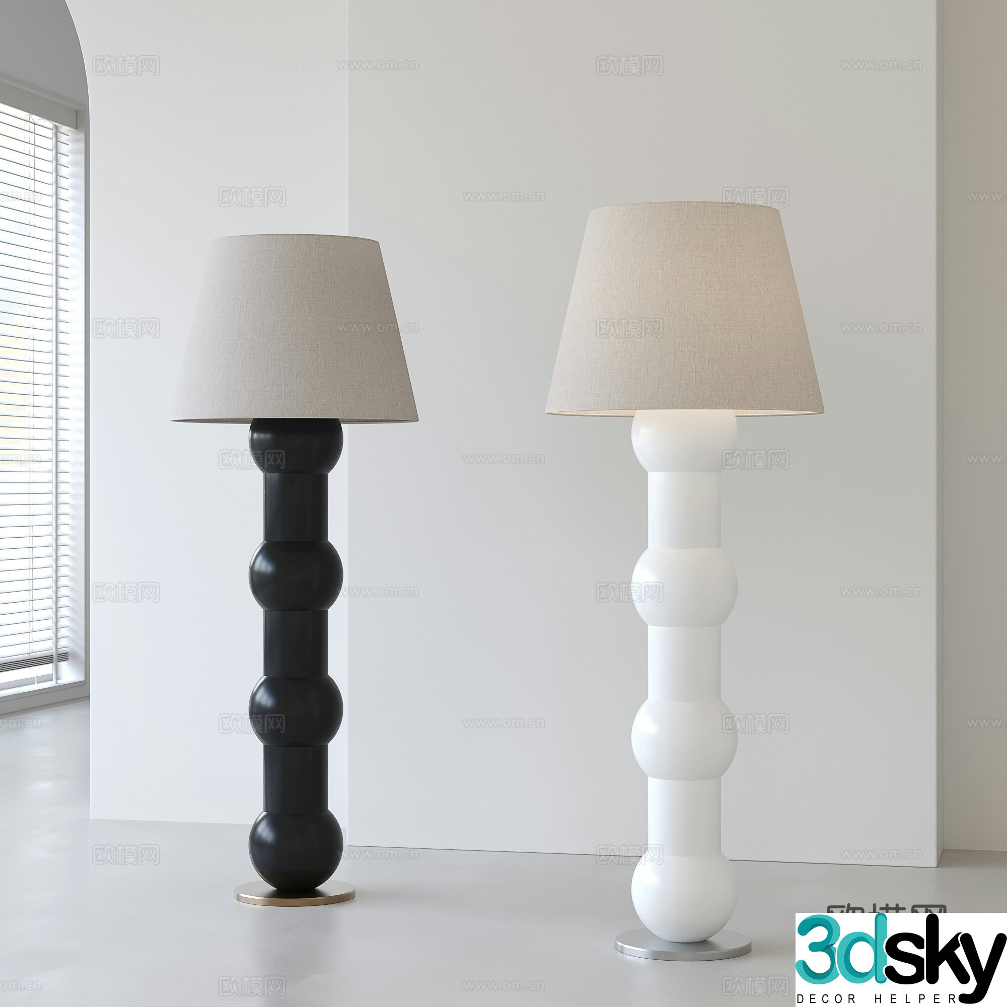 Wasabi simple floor lamp 3d model
