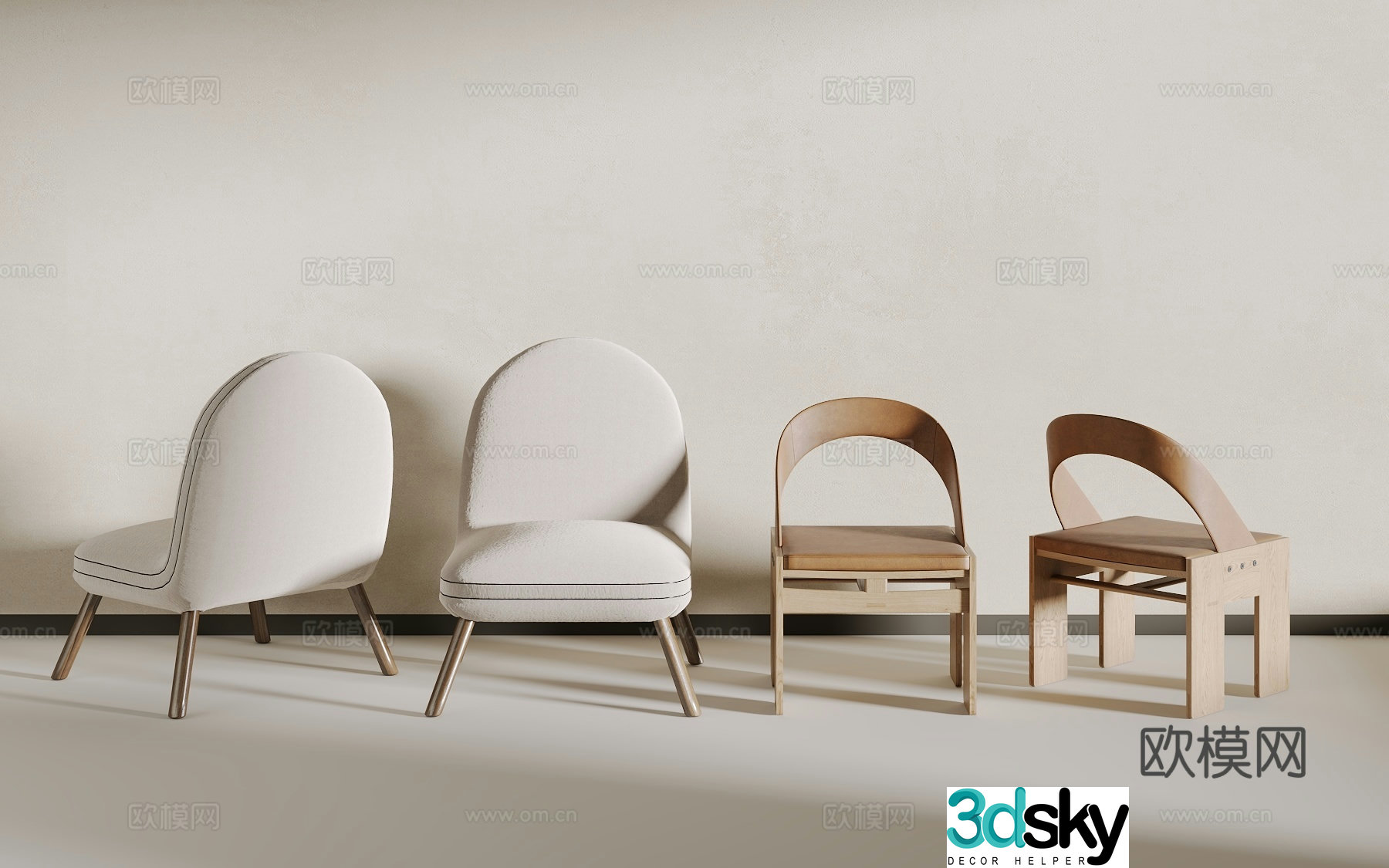 Modern single chair 3d model