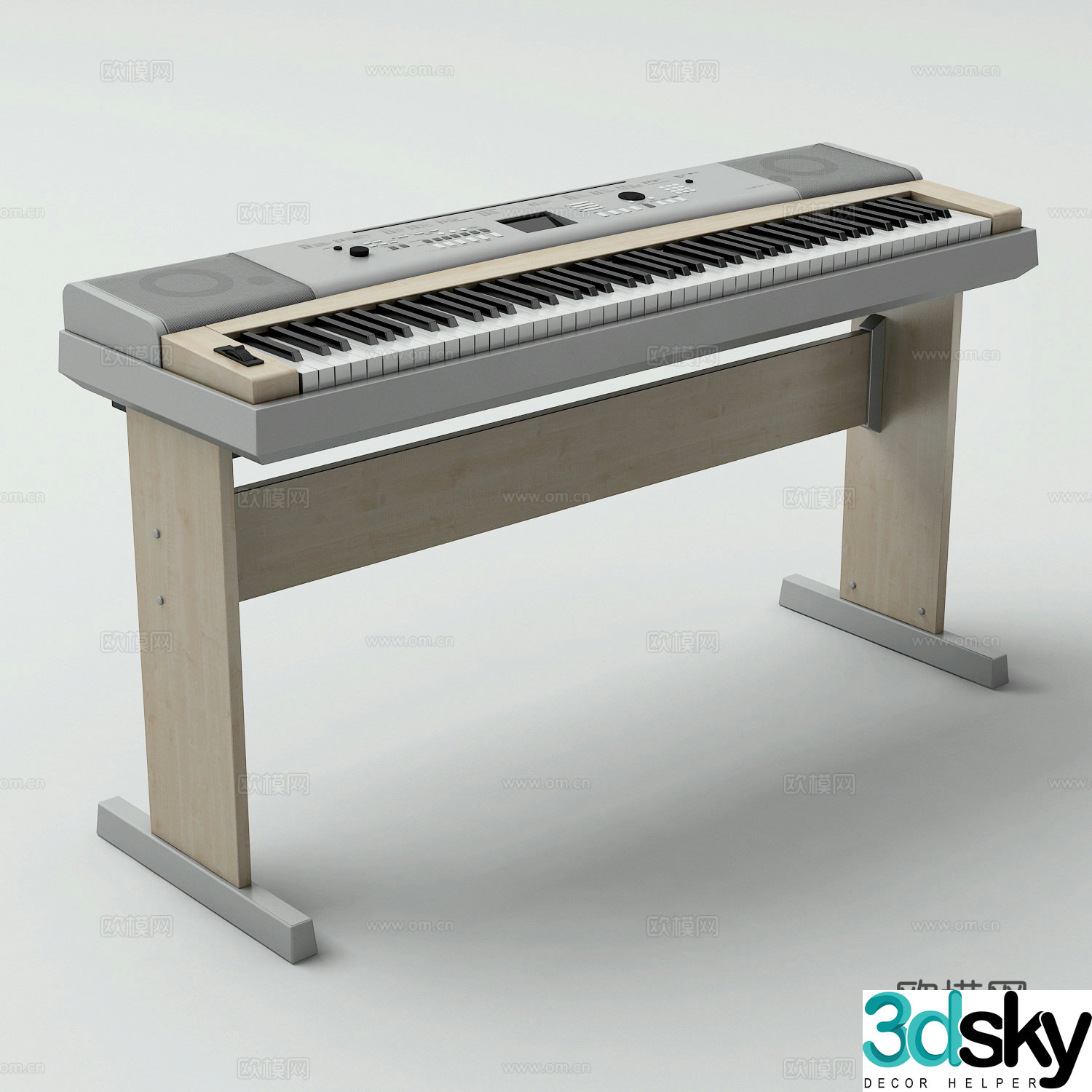 Modern electronic keyboard electronic keyboard 3d model
