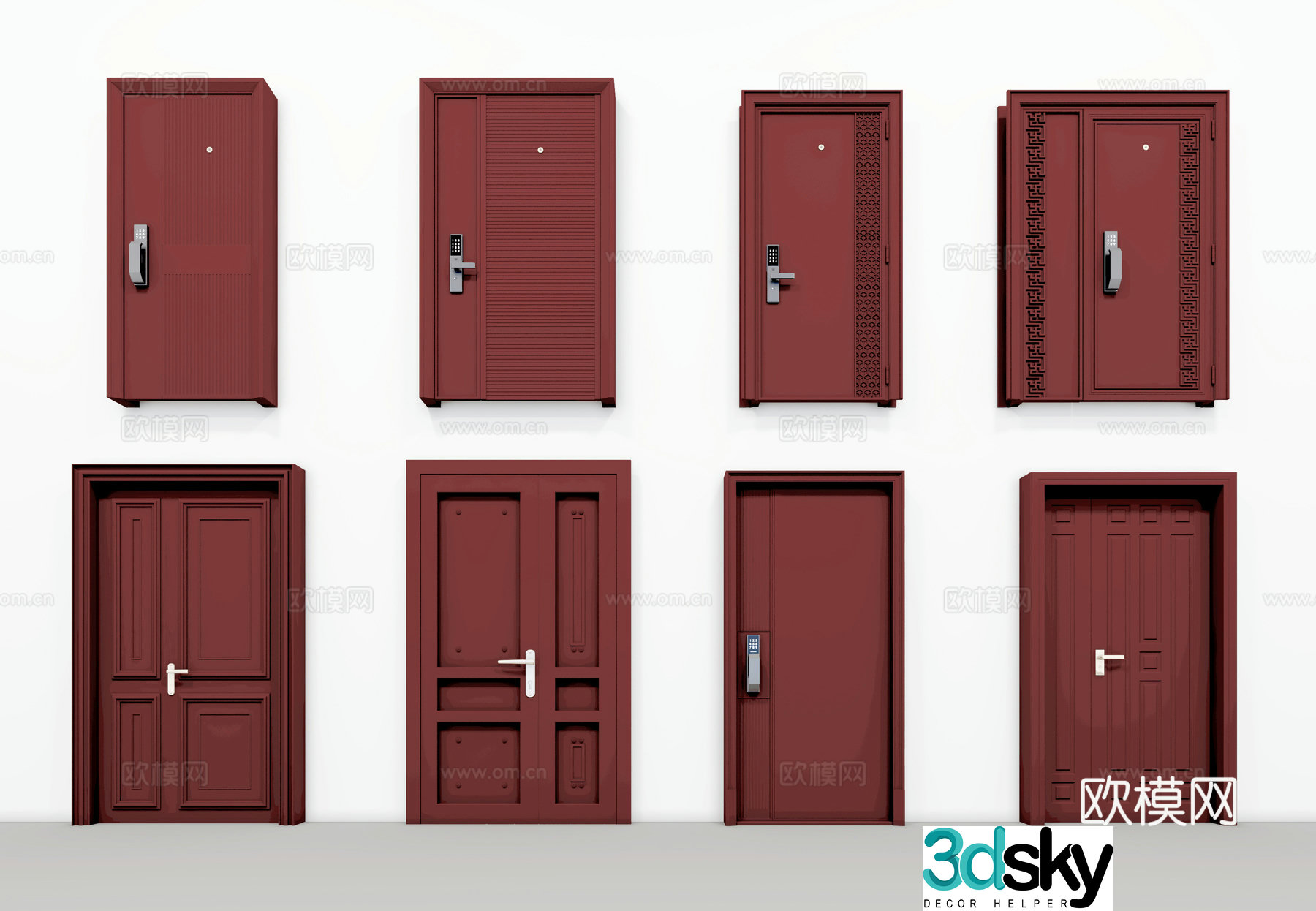 3D model of entry door