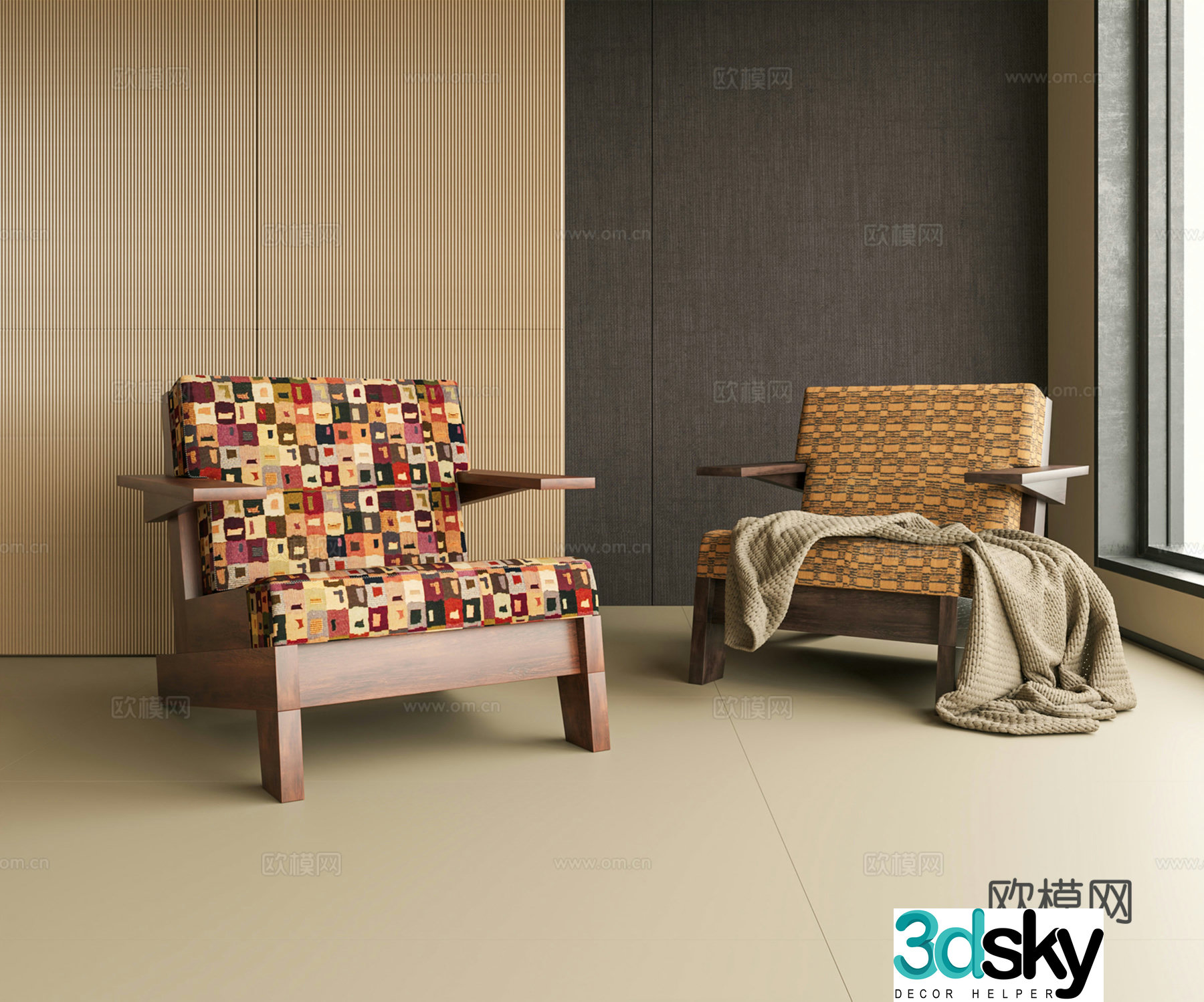 Modern leisure chair 3d model