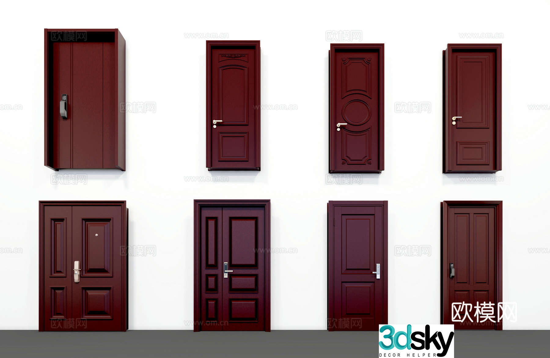 3D model of entry door