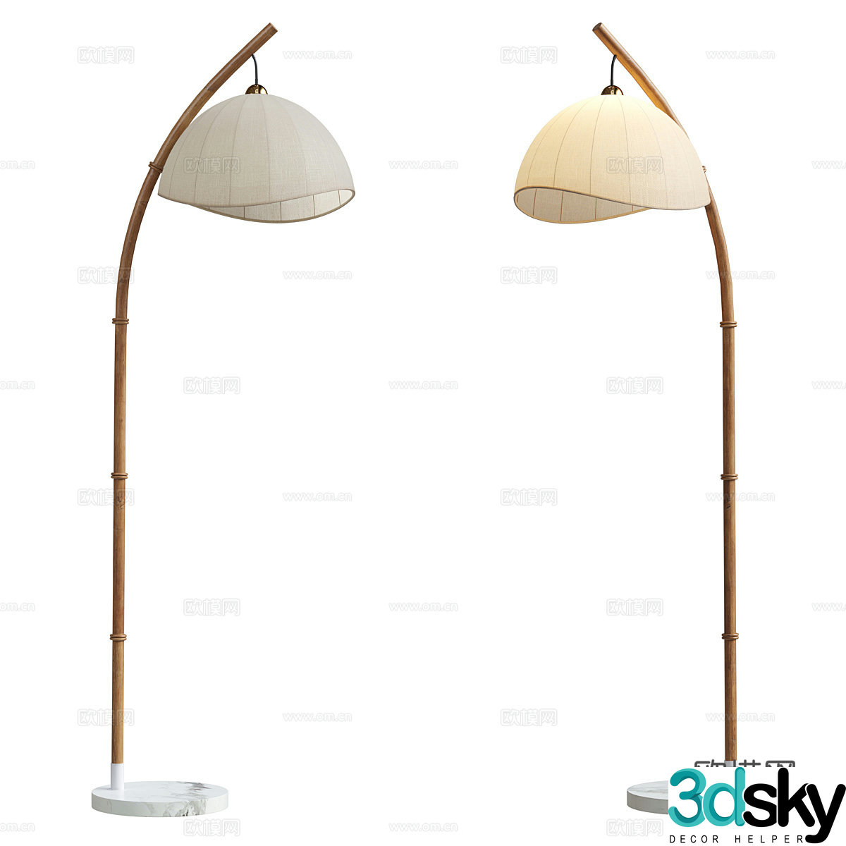 New Chinese floor lamp 3D model