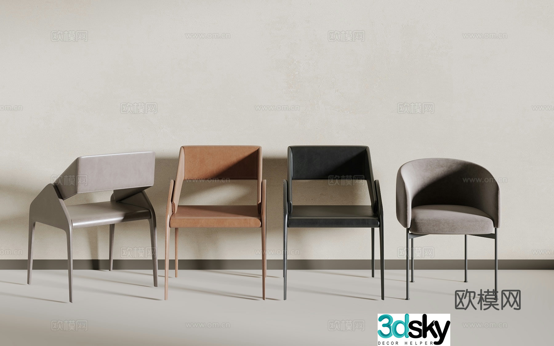 Modern single chair 3d model