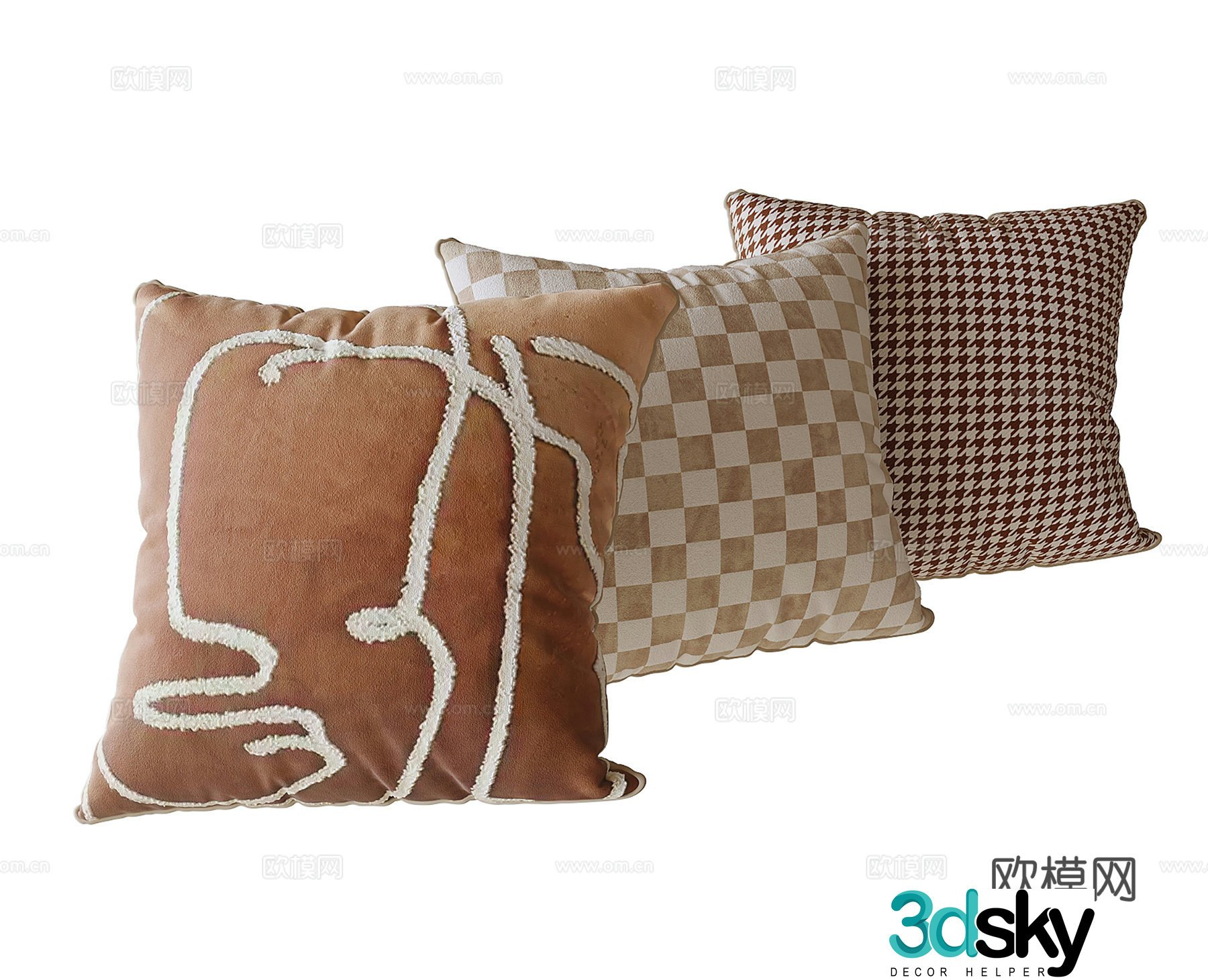 Modern sofa pillow 3d model
