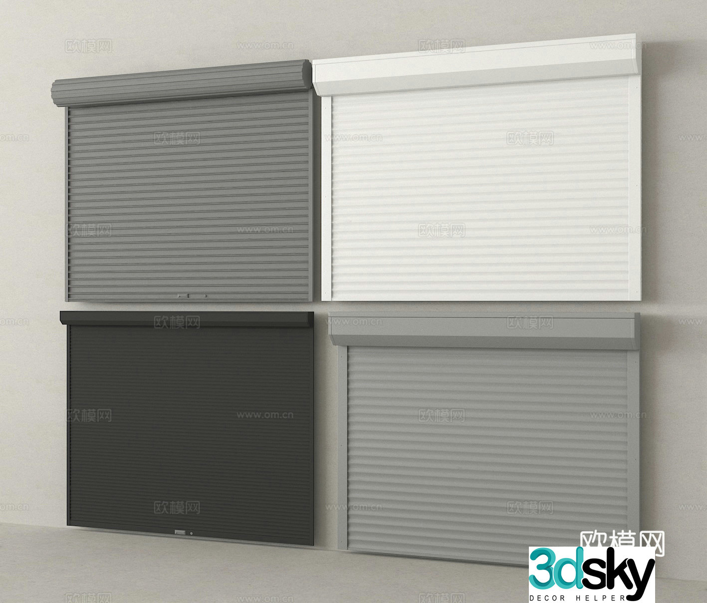 Rolling shutter door Rolling shutter door Garage door Warehouse door 3D model