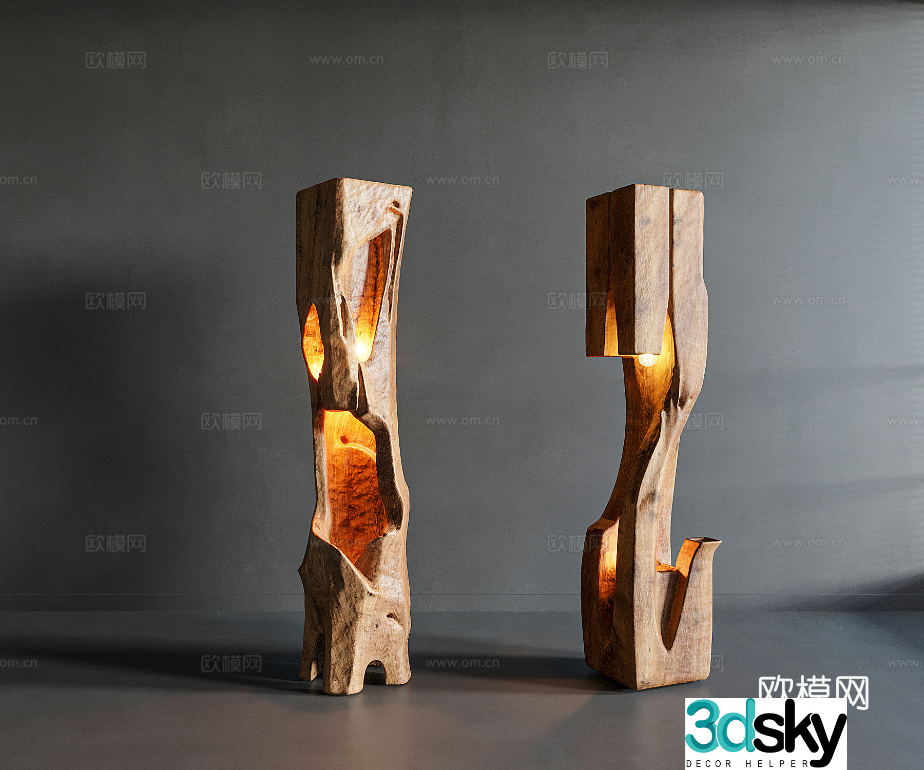 Wasabi wind floor lamp 3d model