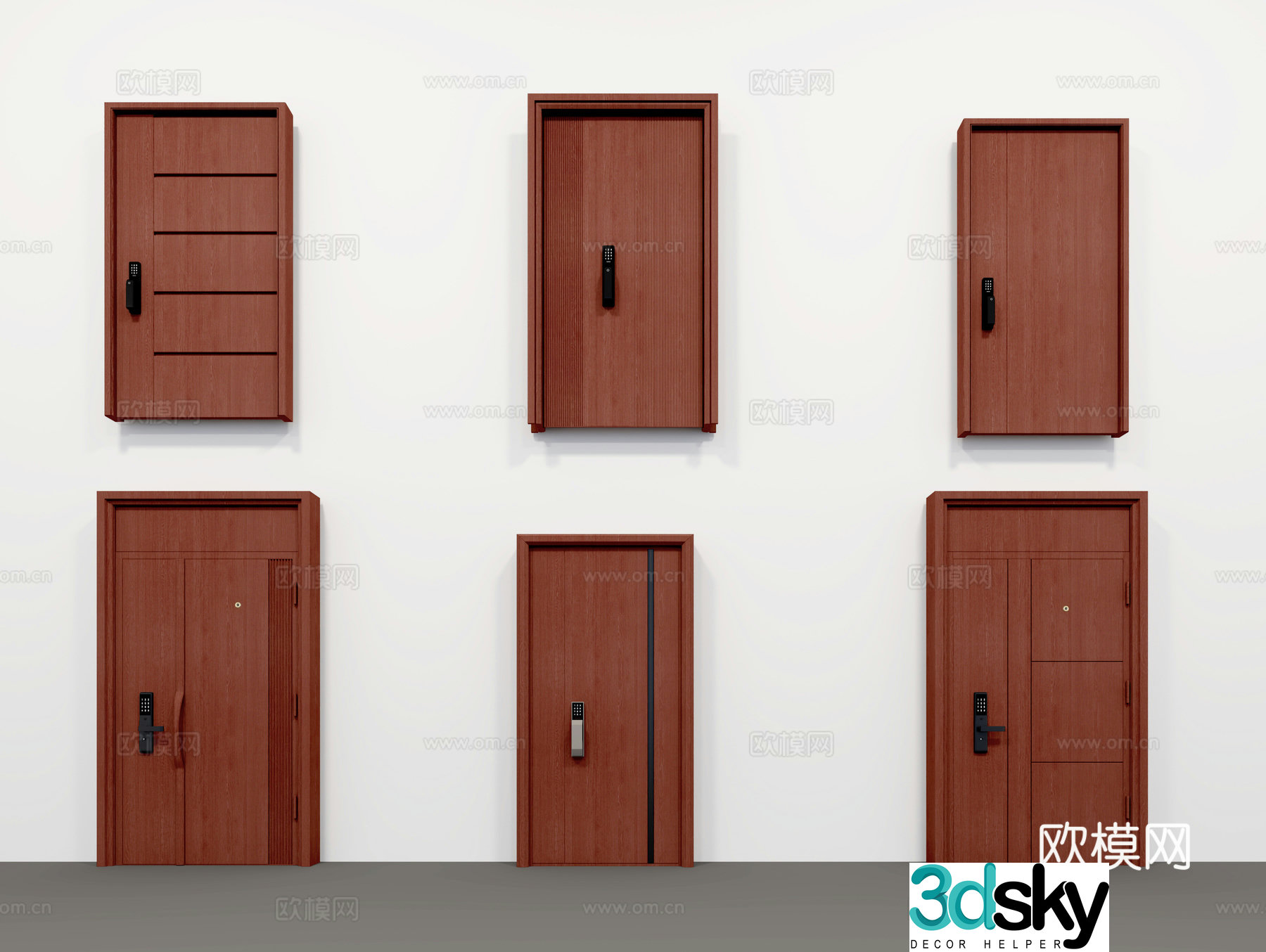 3D model of entry door