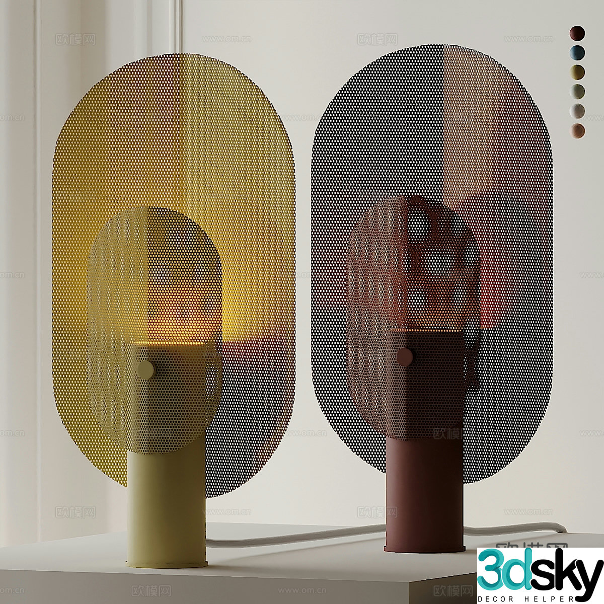 Modern minimalist filter desk lamp 3d model