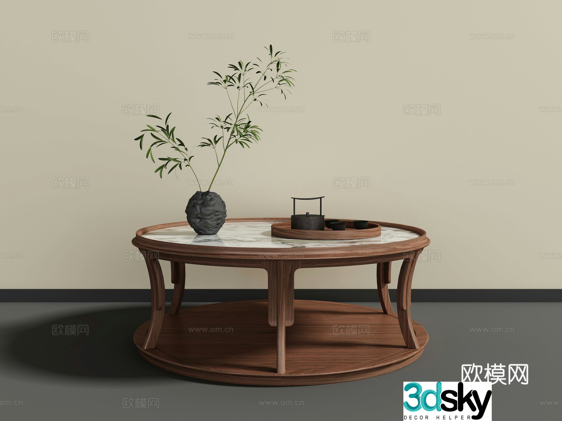 New Chinese coffee table 3D model