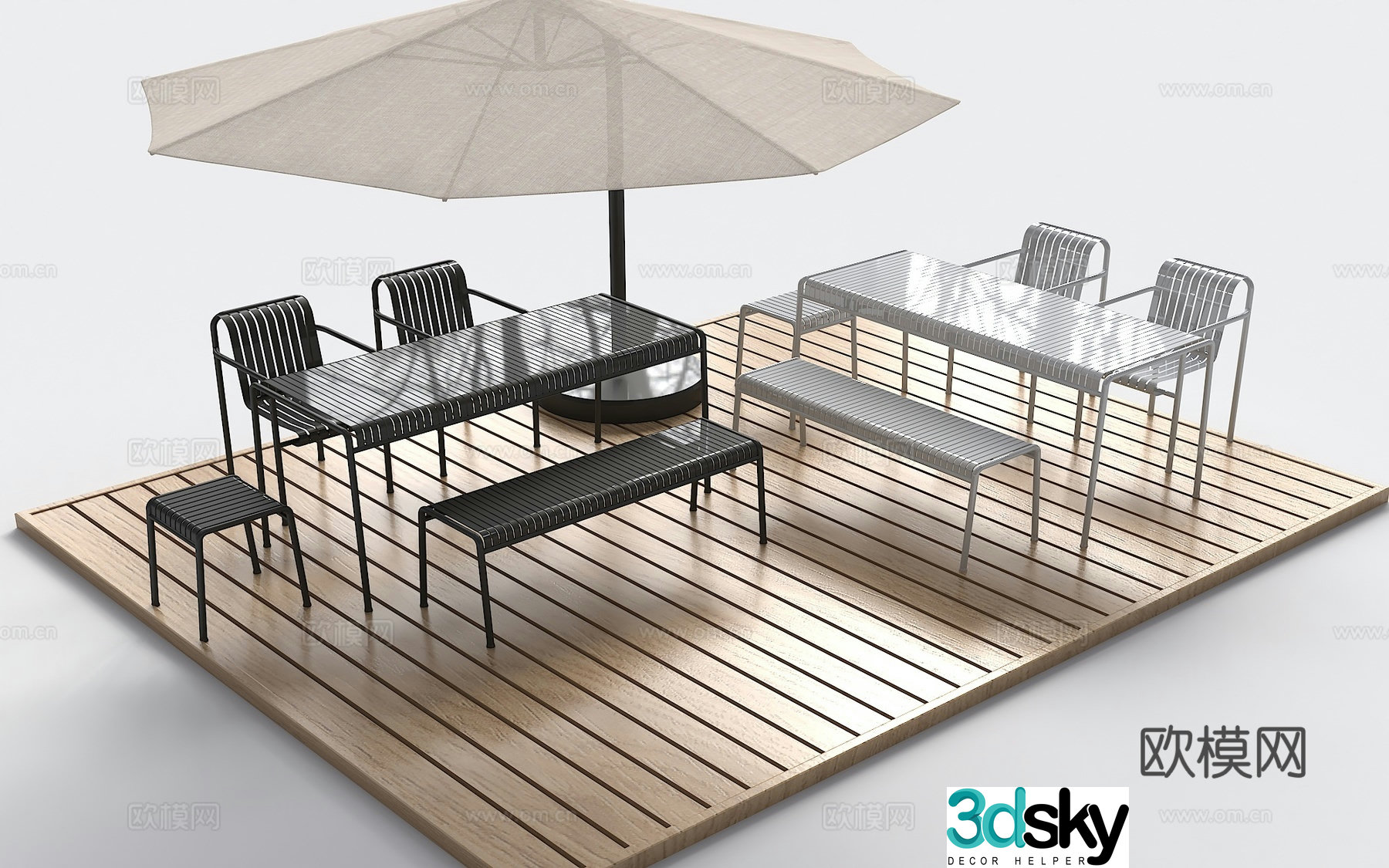 Modern outdoor metal seats leisure tables and chairs outdoor tables and chairs metal tables and chairs combined tables and chairs 3D model