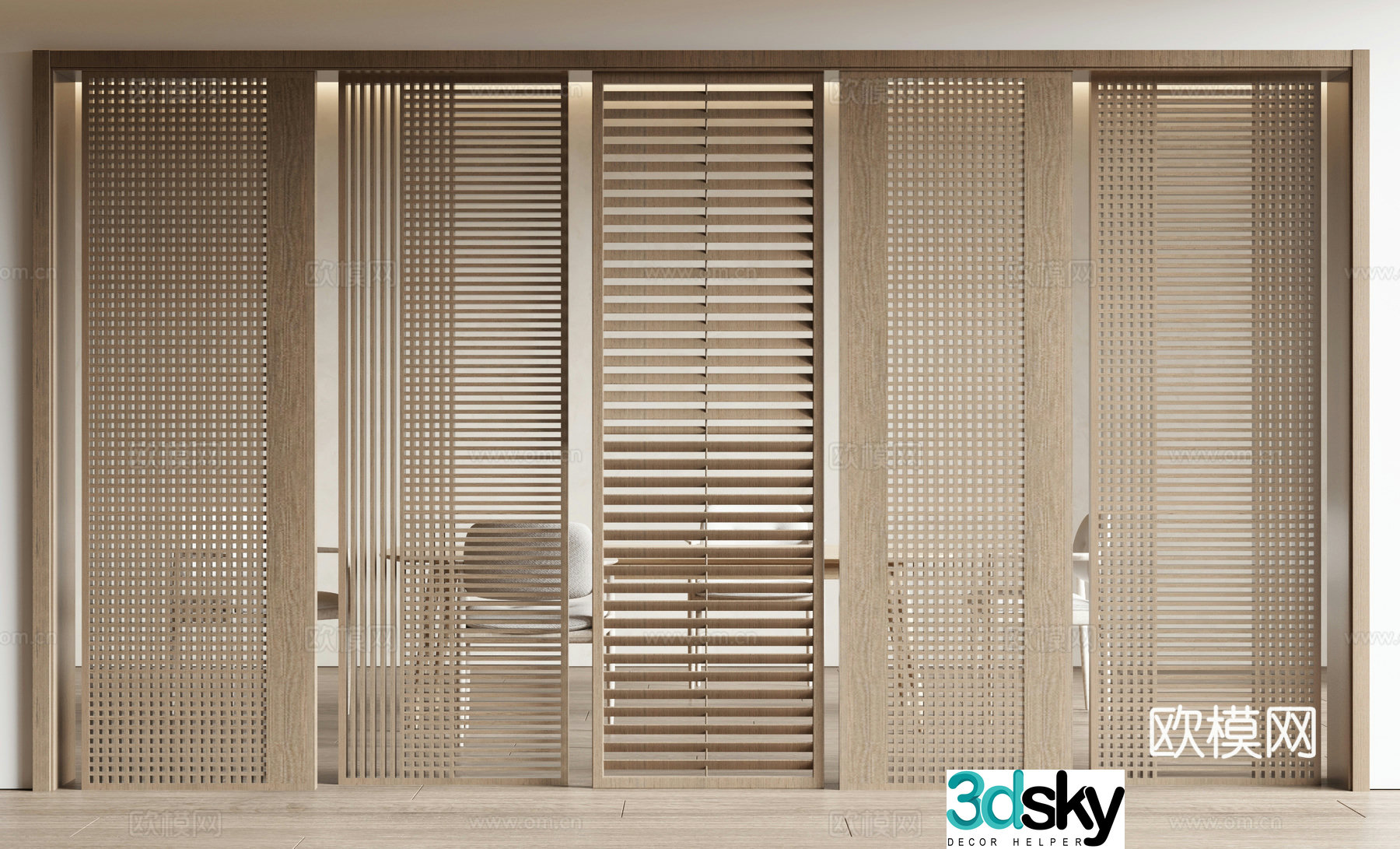 Wasabi wind screen partition 3D model