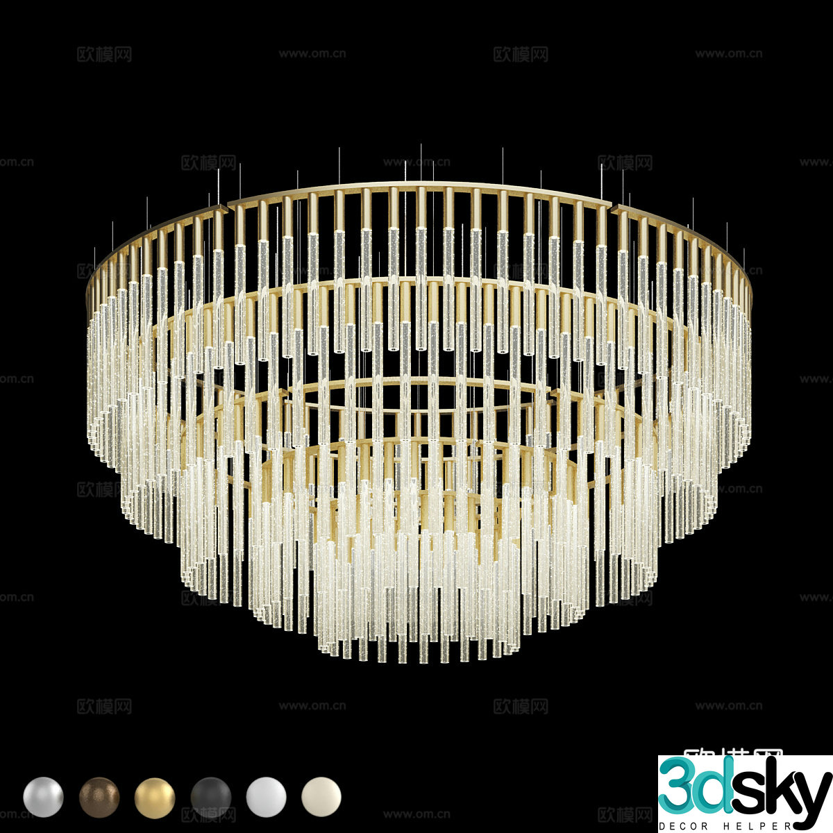 Modern simple and light luxury chandeliers chandeliers simple chandeliers restaurant chandeliers crystal chandeliers living room chandeliers 3D model