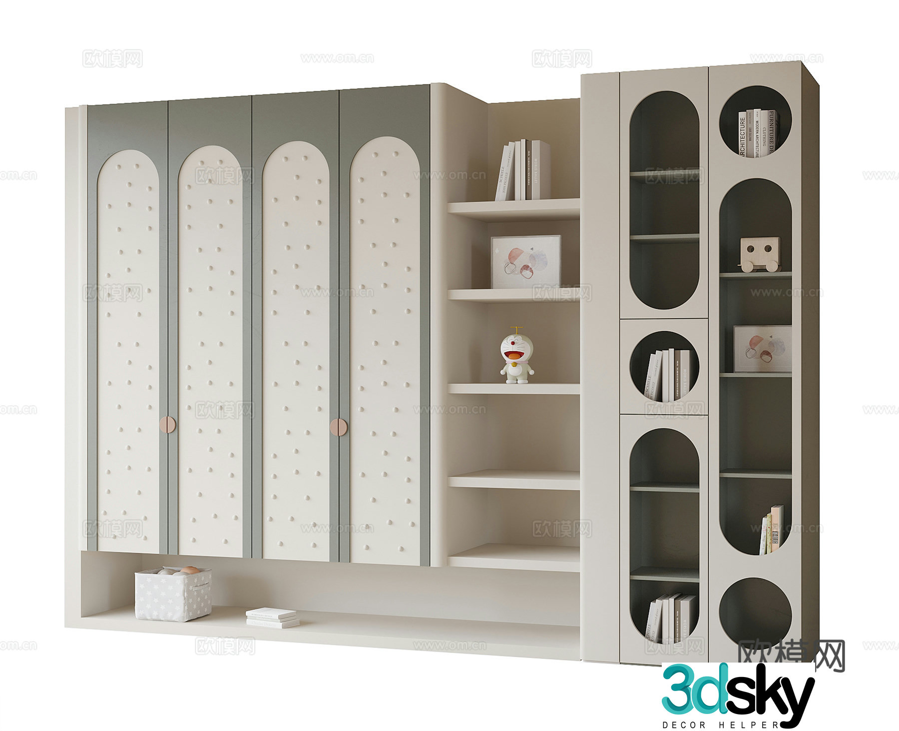 Modern children’s wardrobe 3d model