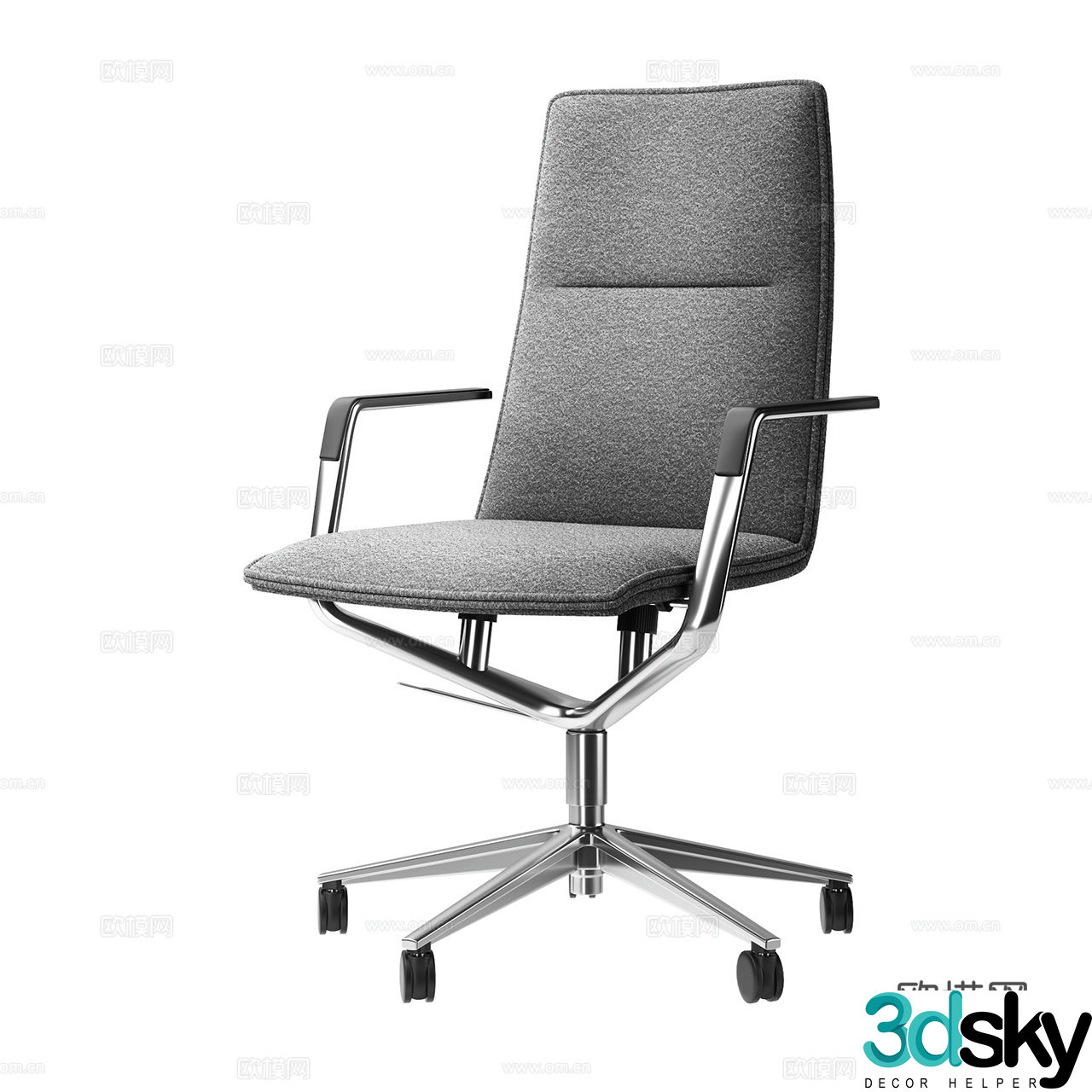 Wilkhahn modern office chair minimalist office chair stainless steel chair cloth chair 3d model