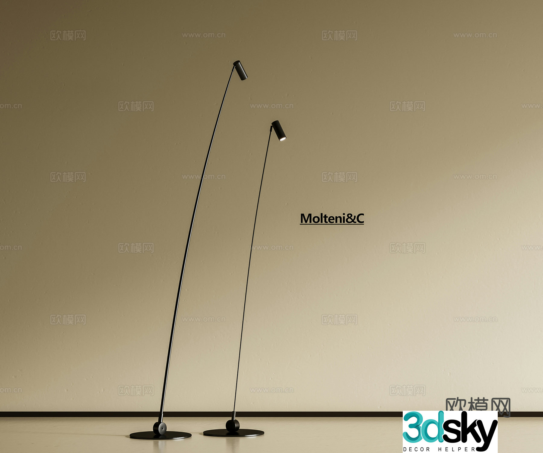 Fishing lamp Modern simple floor lamp Modern Italian floor lamp Italian metal floor lamp Mi3d model