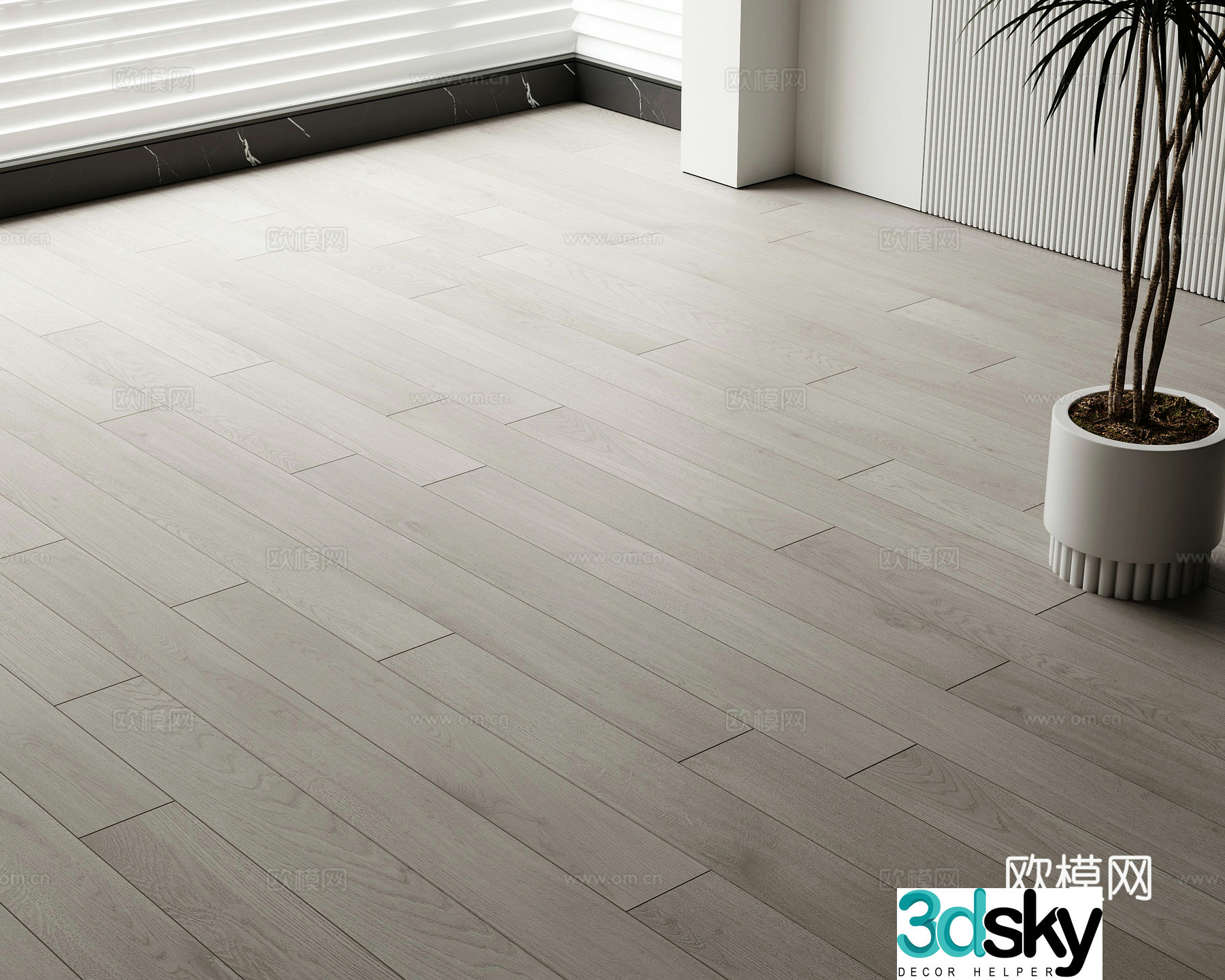 Modern wood flooring 3d model