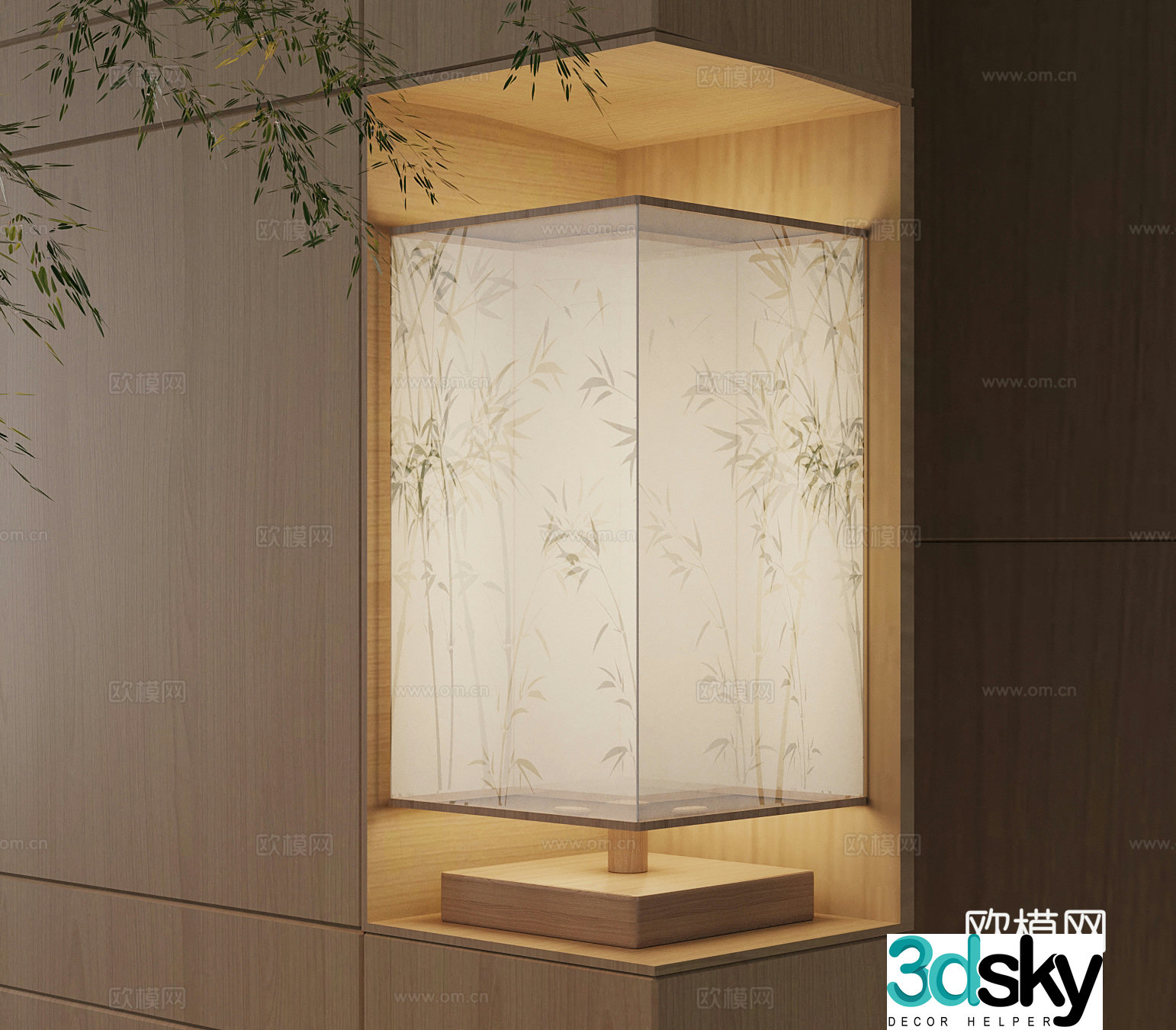 Wall lamp New Chinese style wall lamp 3D model