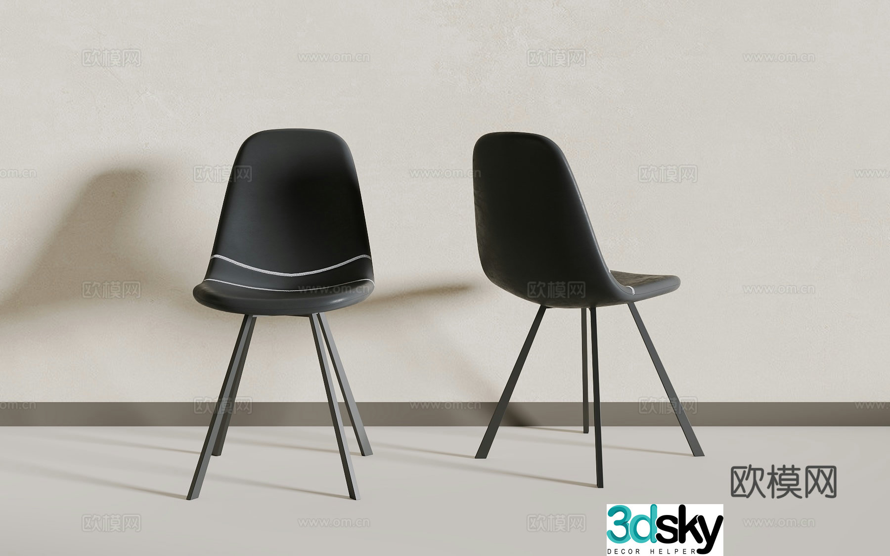 Modern single chair 3d model