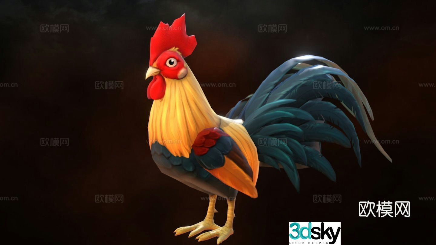 Year of the Rooster 3d model